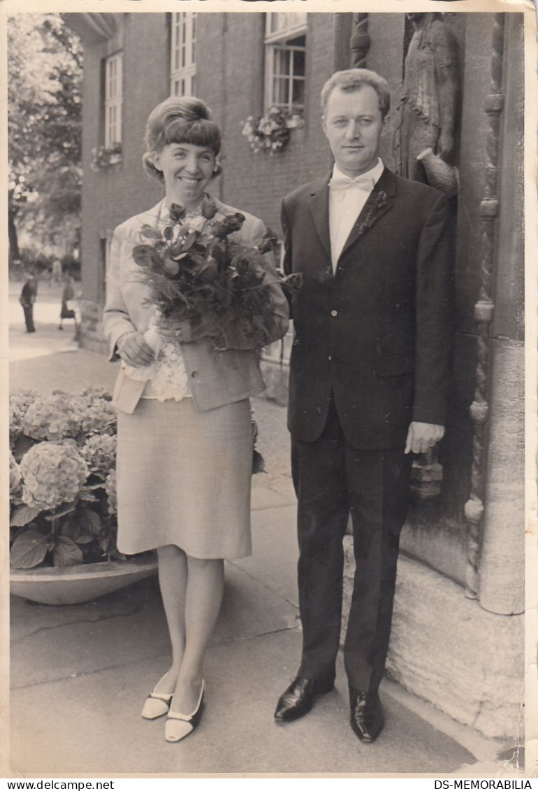 Bride & Groom , Wedding , Marriage , Mariage , Hochzeit Real Photo Postcard Foto Hinrichs Berlin - Noces