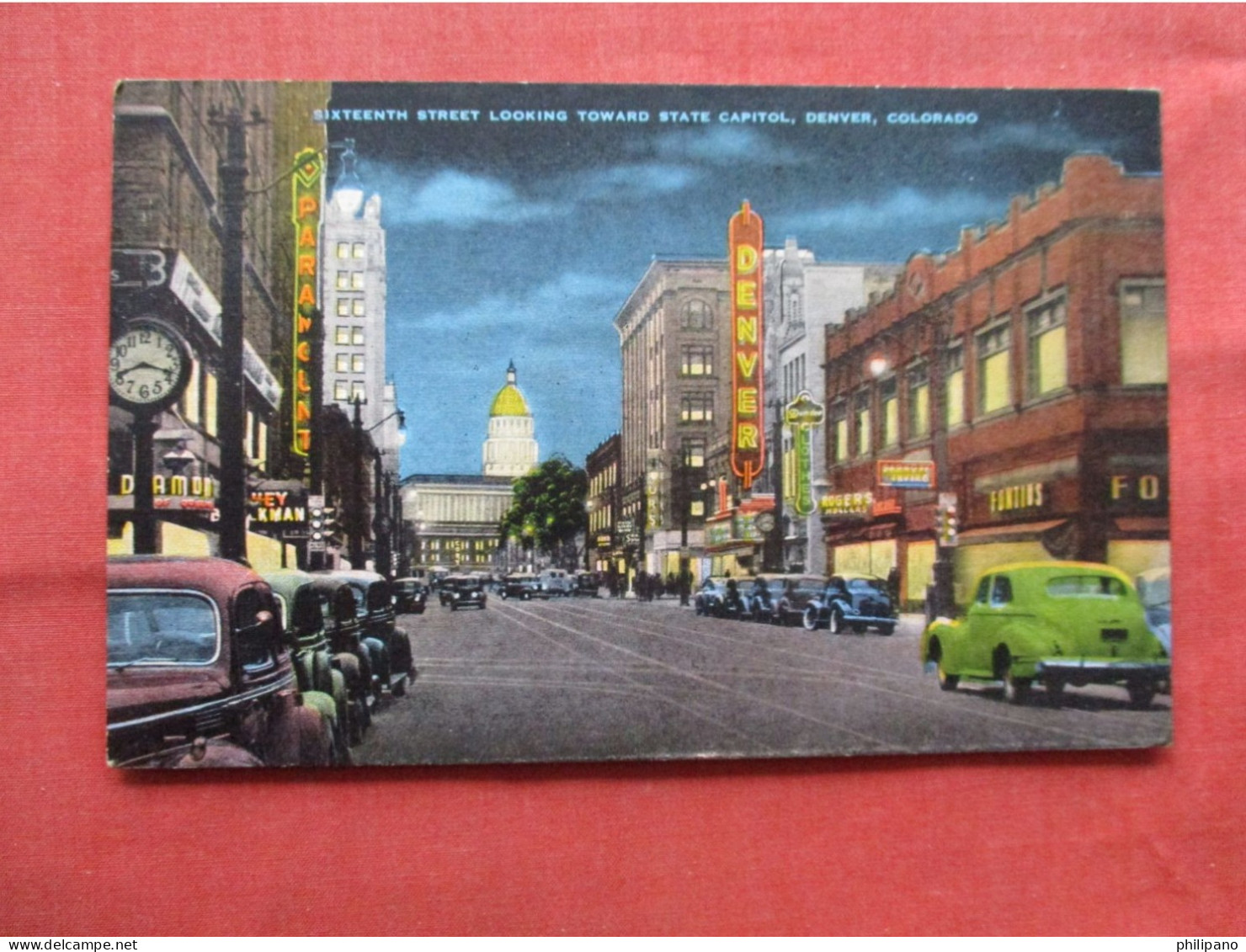 Night View Sixteenth Street.    Denver   Colorado  Ref 6223 - Denver