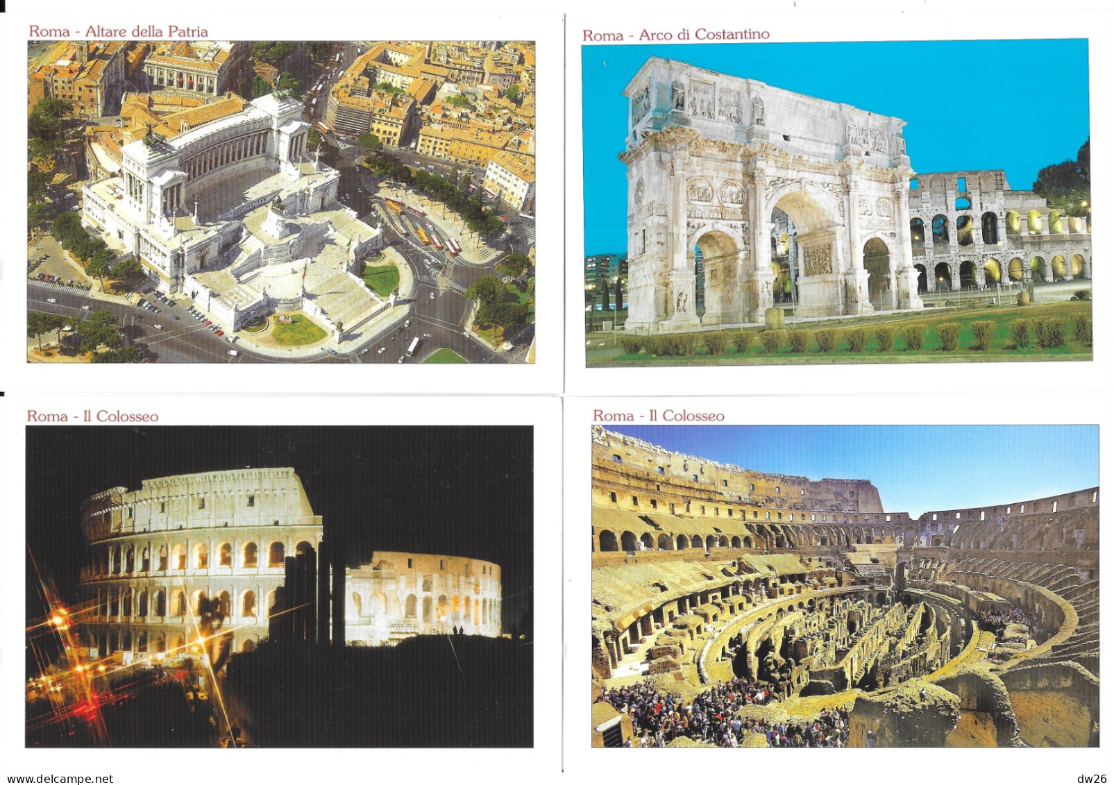 Rome - Roma: 20 Color Postcards (Cartoline Serie I) Colosseo, Vatican, Forum, Papa, Lupa... - Colecciones & Lotes