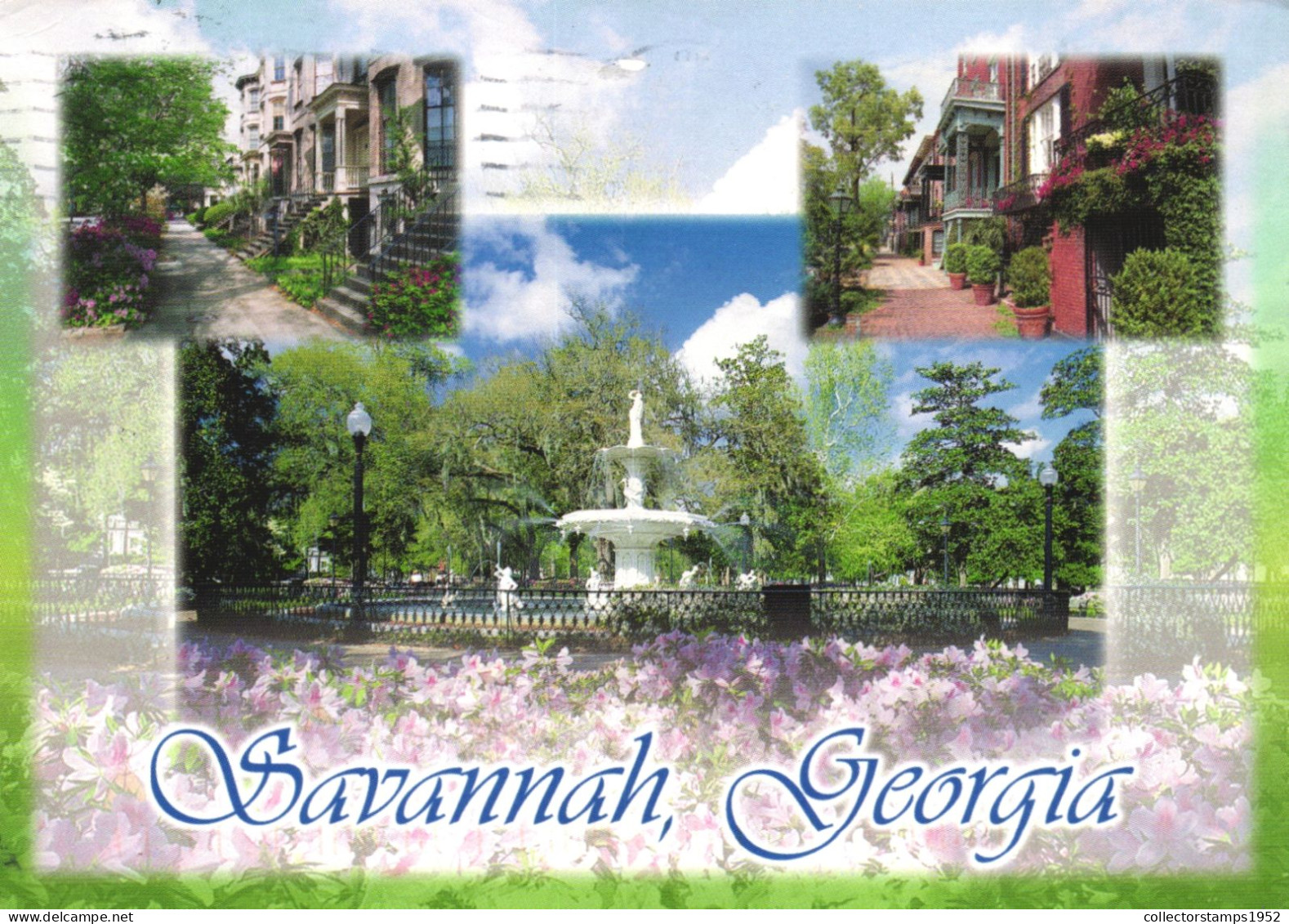 SAVANNAH, MULTIPLE VIEWS, FOUNTAIN, ARCHITECTURE, UNITED STATES - Savannah