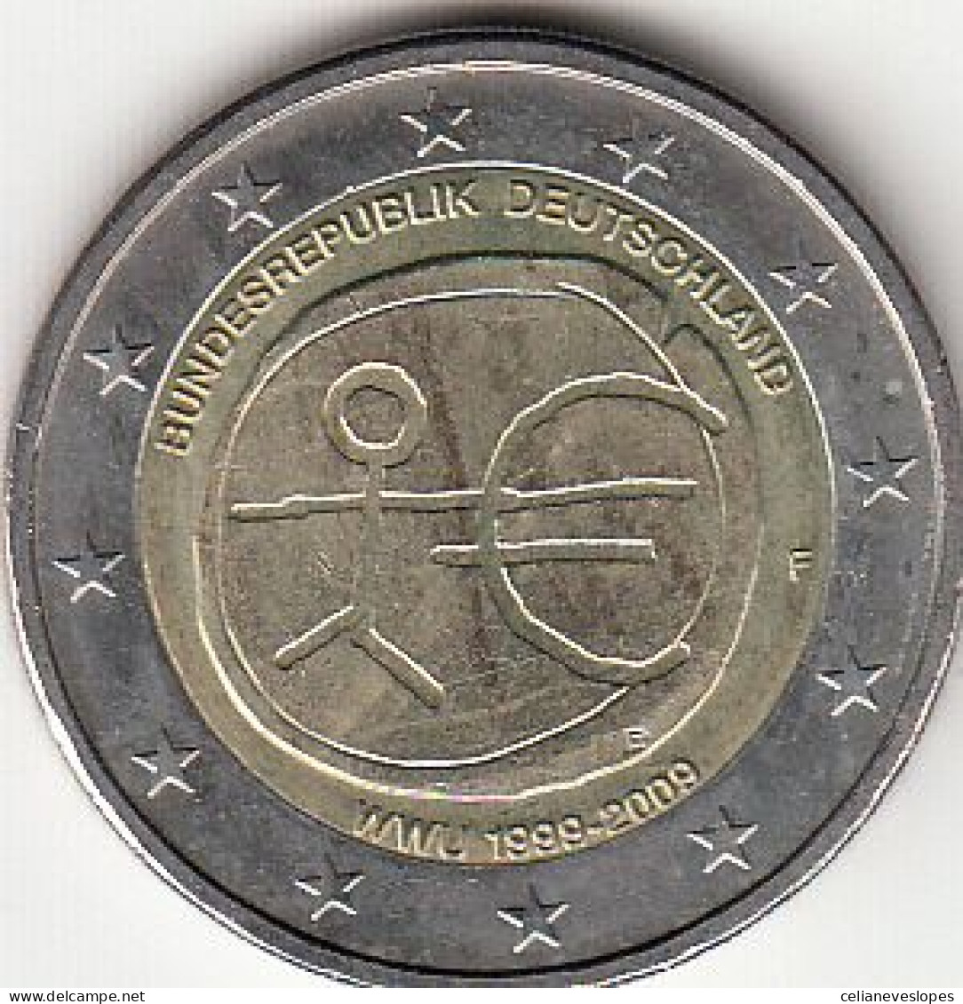 Germany, (11) Moeda De 2 Euros De 2009 F, Monetary Union, Uncirculated - Andere & Zonder Classificatie