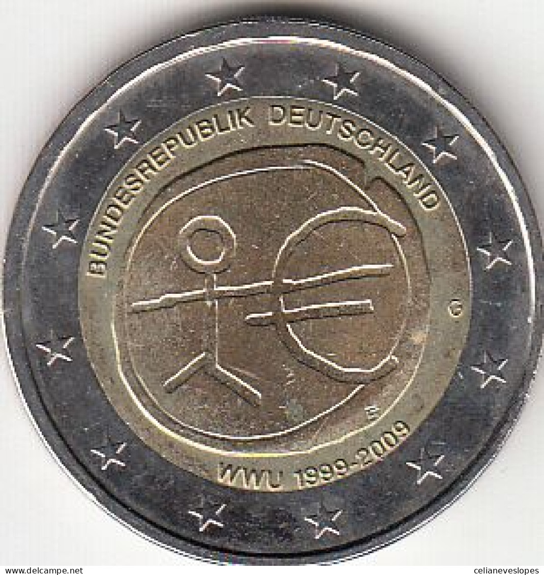 Germany, (12) Moeda De 2 Euros De 2009 G, Monetary Union, Uncirculated - Otros & Sin Clasificación