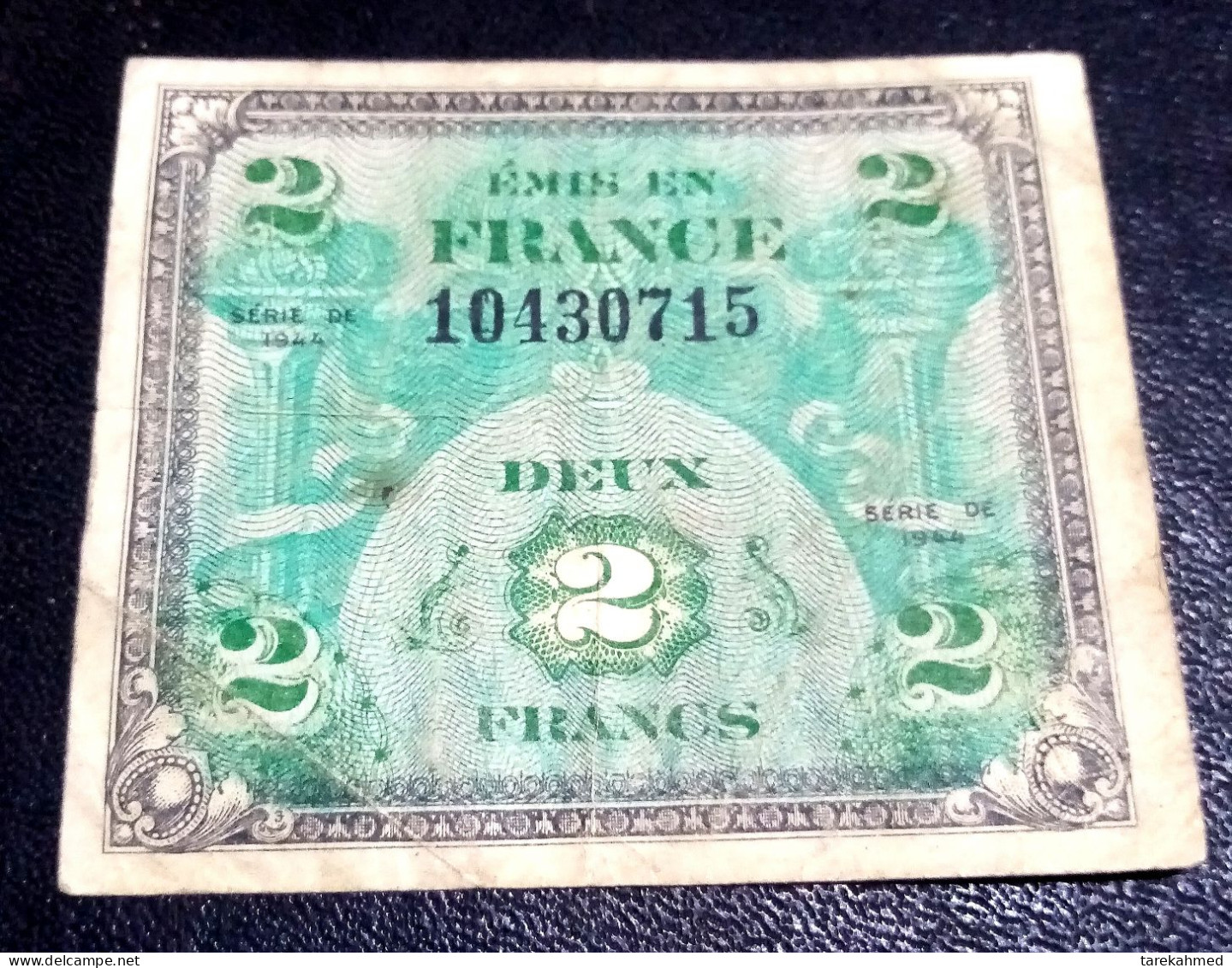 France, 2 Francs , 1944, TB, Fayette:VF16.2, P 114b, Perfect - 1944 Drapeau/Francia