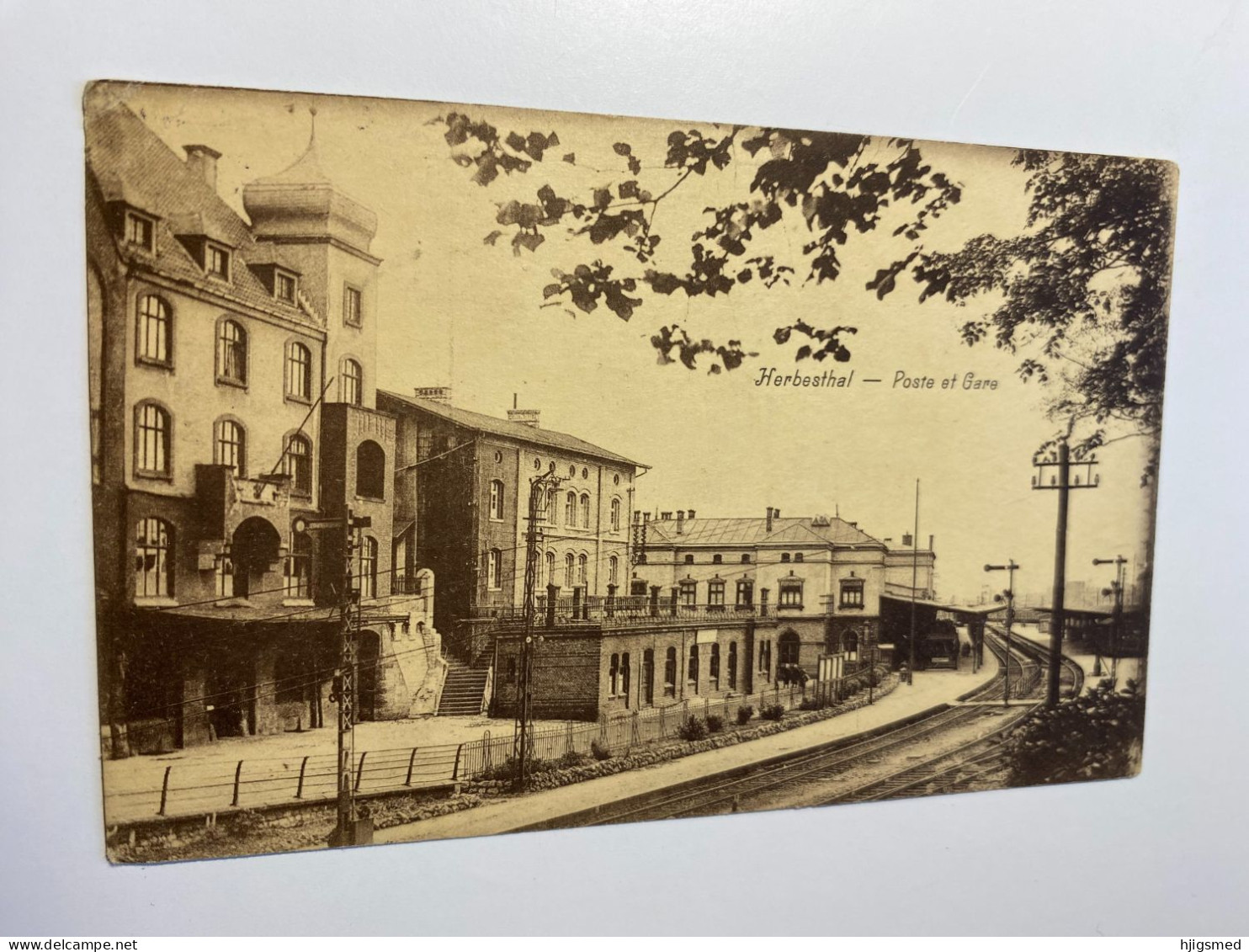 Belgium Belgique Herbesthal Lontzen Liege Poste Et Gare Post Office Train Station Bahnhof 17195 Post Card POSTCARD - Lontzen