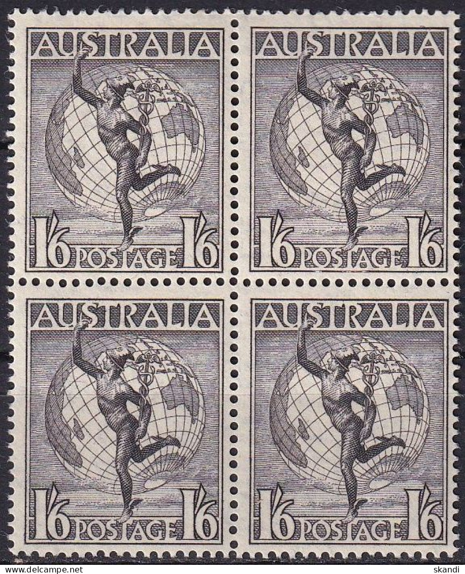 AUSTRALIEN 1948 Mi-Nr. 185 Viererblock ** MNH - Neufs