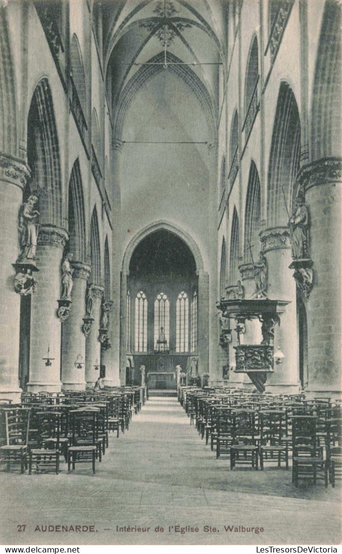 BELGIQUE - Audenarde - Intérieur De L'Eglise Ste Walburge - CARTE POSTALE ANCIENNE - Oudenaarde