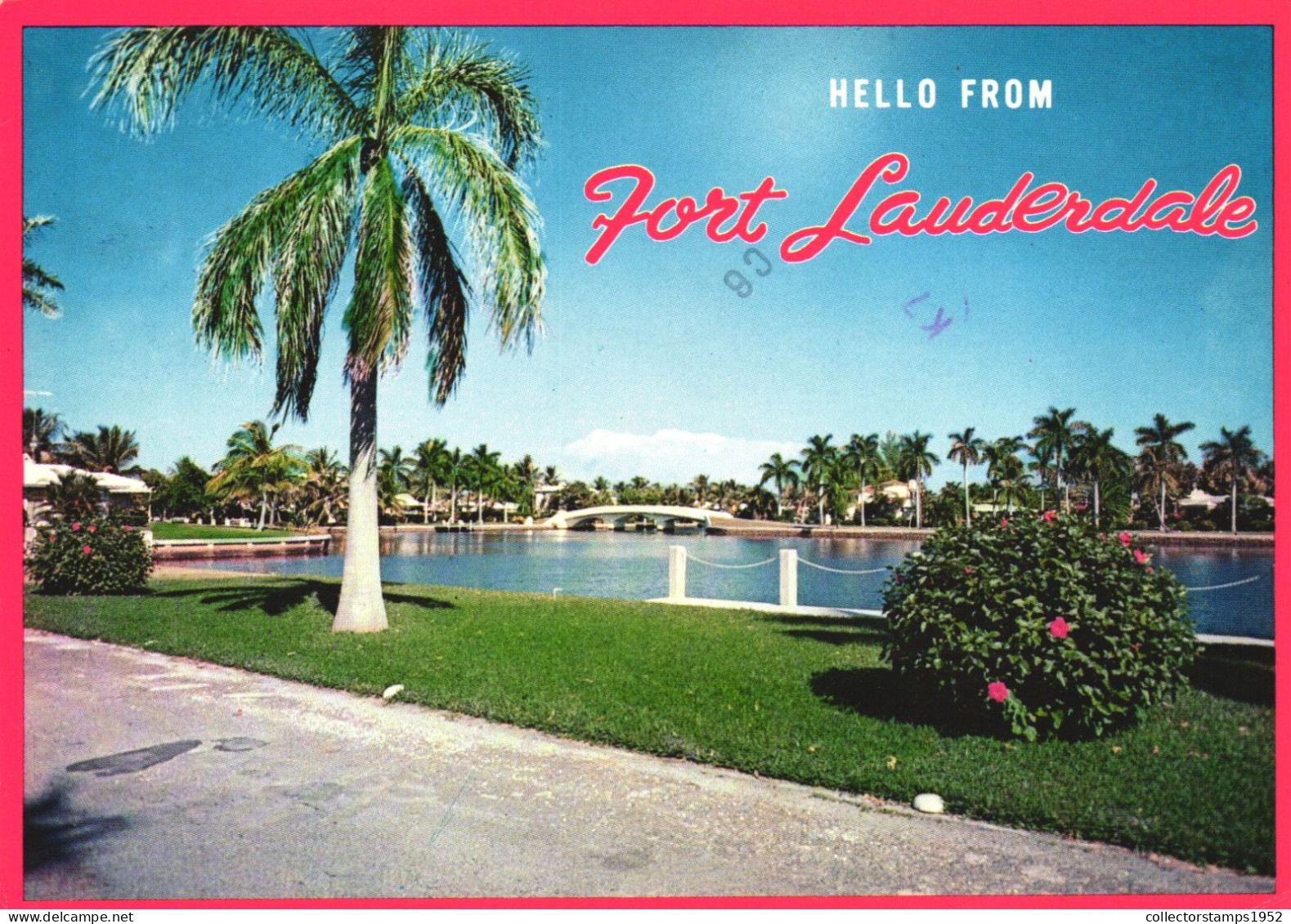 FORT LAUDERDALE, FLORIDA, CANAL, BRIDGE, UNITED STATES - Fort Lauderdale