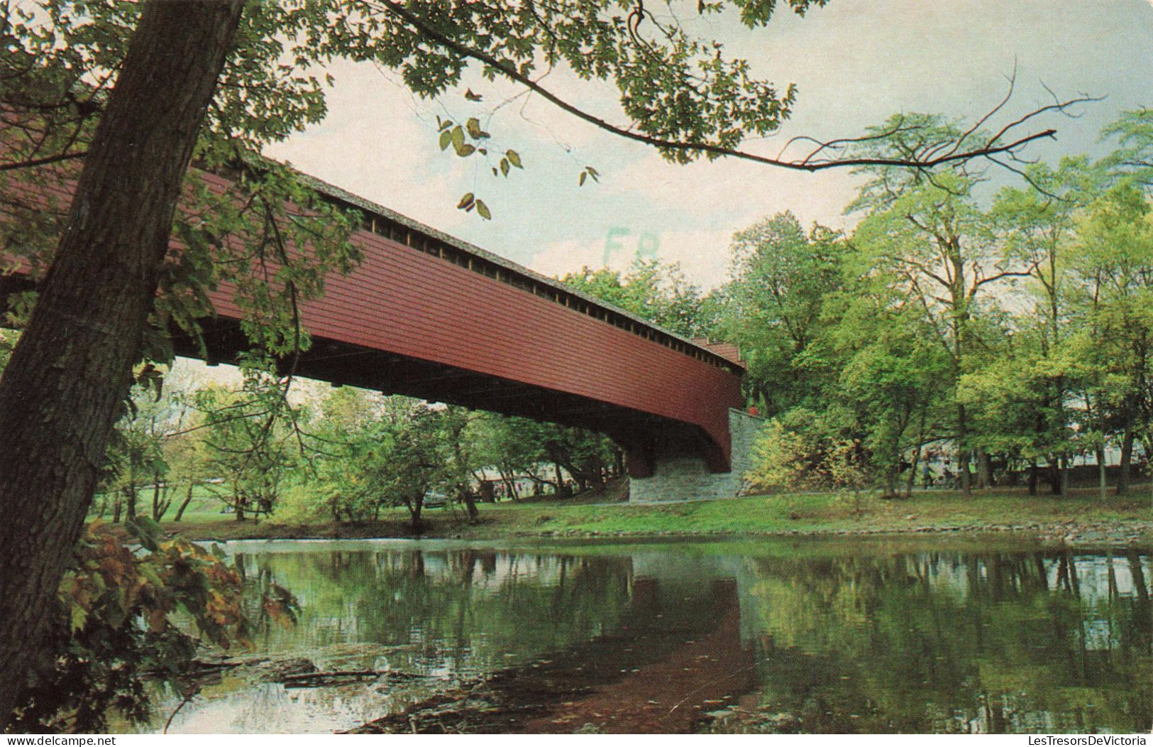 ETATS UNIS - Pennsylvania - The Red Covered Bridge - Colorisé - CARTE POSTALE ANCIENNE - Altri & Non Classificati