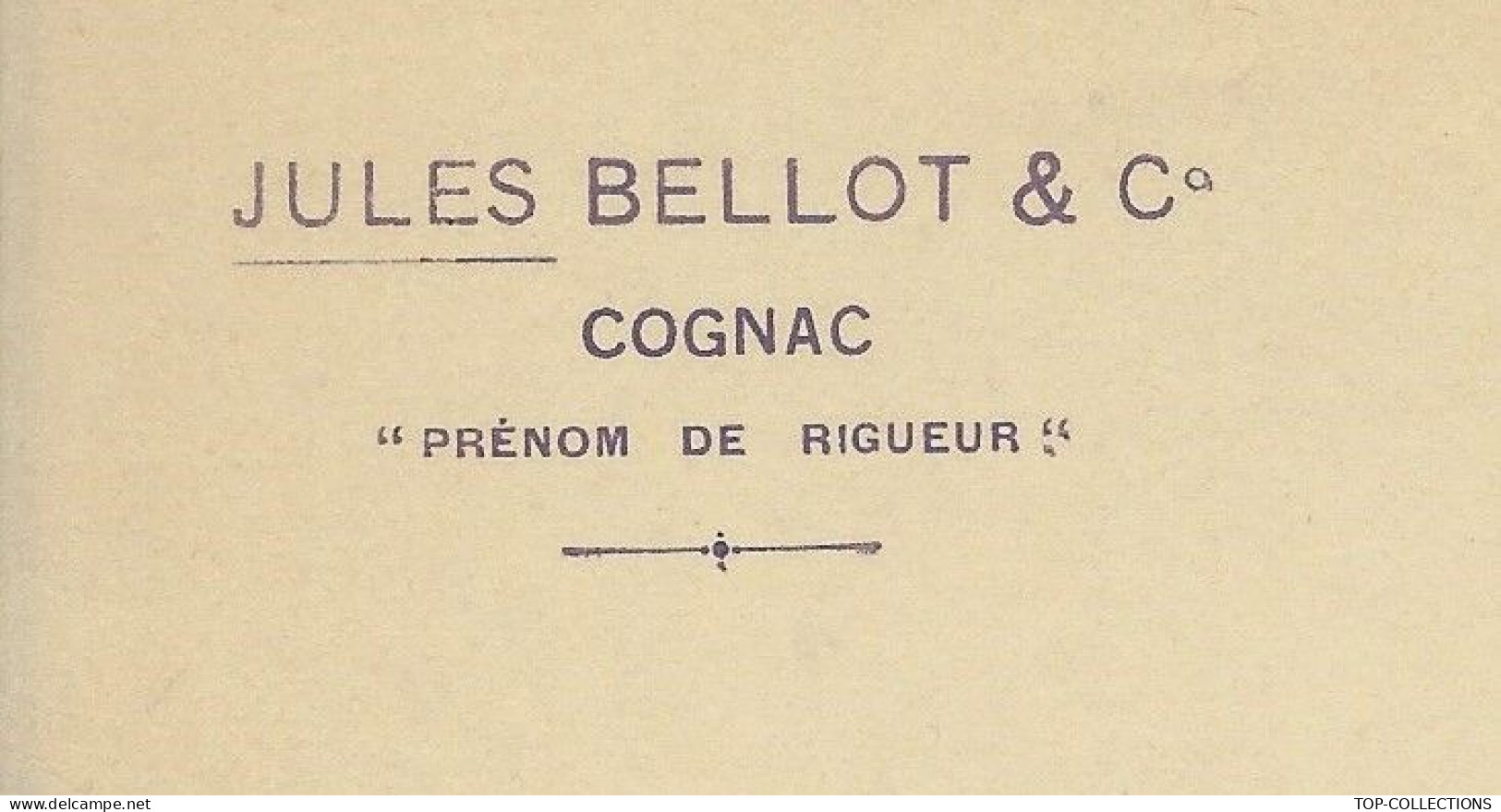 1904 ENTETE Jules Bellot Cognac Charente Cours Alcool Cognac à Partir De Fév. 1904 V. SCANS +HISTORIQUE - 1900 – 1949