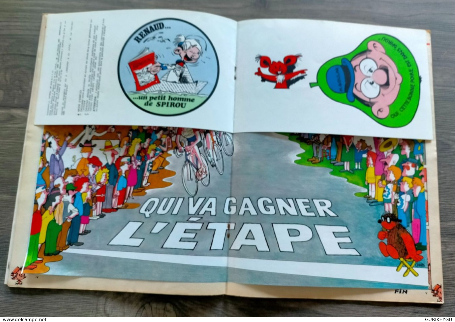 SPIROU N° 1838 + Autocollant HAROUN TAZIEFF Volcan GASTON LAGAFFE Un Canon Pour LA ROCHELLE MAZEL JESS LONG 5/7/1973 - Spirou Et Fantasio