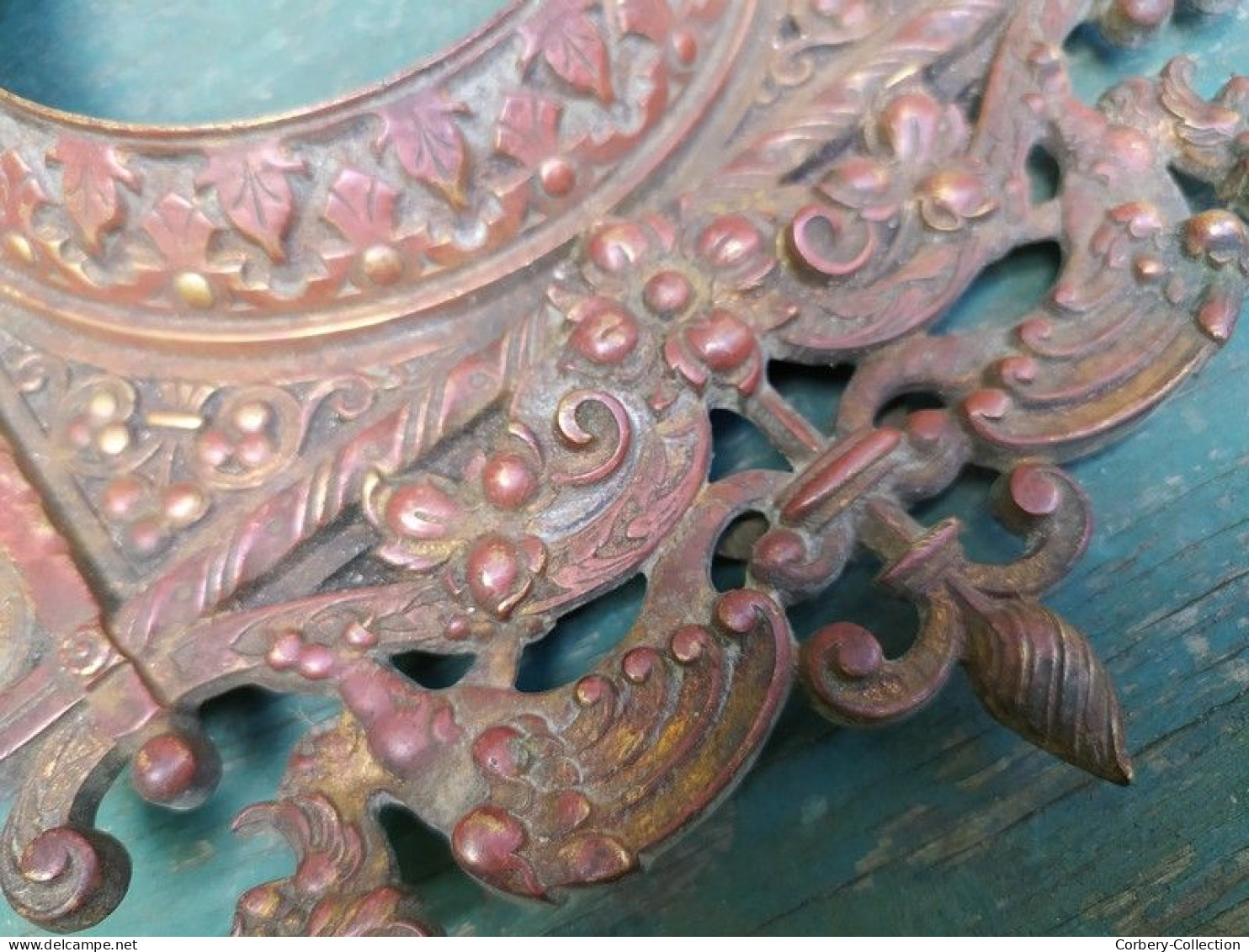 Cadre Photo ou Cadran d'horloge en Bronze Style Renaissance