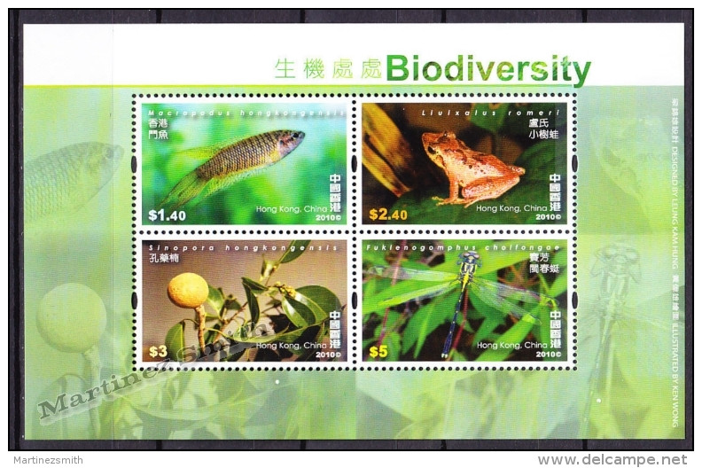 Hong Kong 2010 Yvert BF 197, Biodiversity Fauna - Miniature Sheet - MNH - Unused Stamps