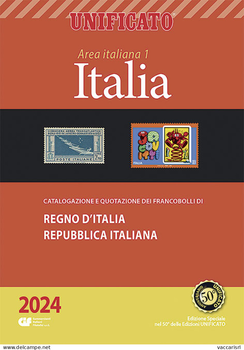 CATALOGO UNIFICATO AREA ITALIANA 1 2024
Regno D'Italia - Repubblica Italiana -  - Italy