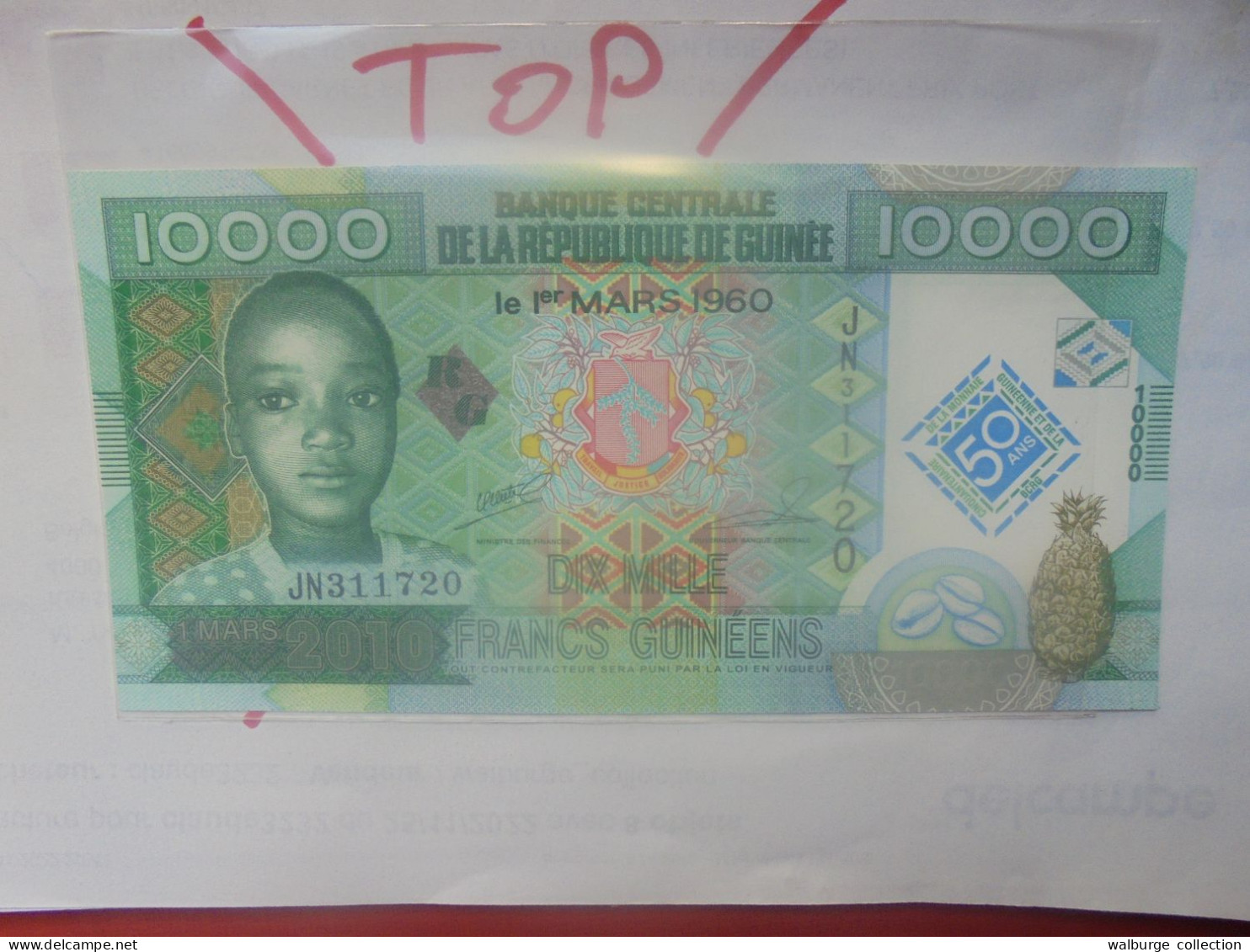 GUINEE 10.000 FRANCS 2010 Neuf (B.31) - Guinea