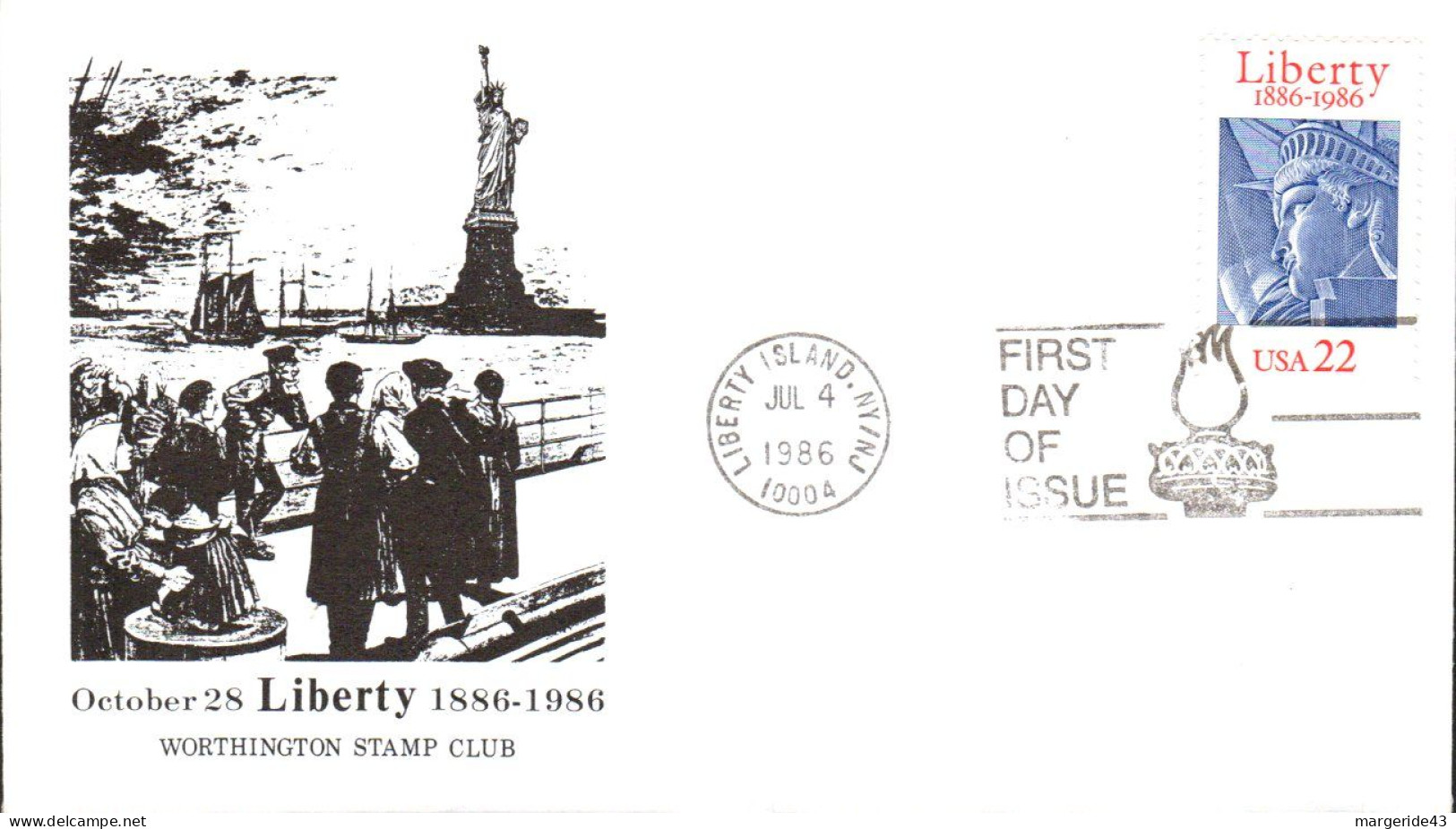 USA ETATS UNIS FDC 1986 STATUE DE LA LIBERTE - 1981-1990