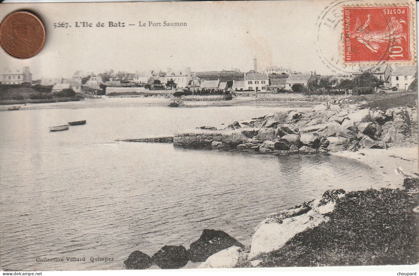 29 - Carte Postale Ancienne  De  L'Ile De Batz   Le Port Saumon - Ile-de-Batz