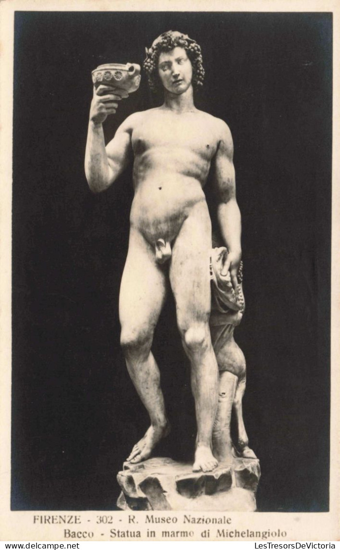 ARTS - Bacco - Statua In Marme Di Michelangiolo - CARTE POSTALE ANCIENNE - Sculptures