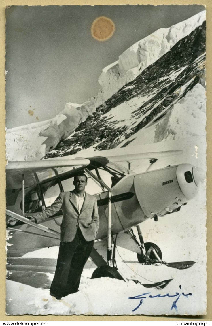 Hermann Geiger (1914-1966) - Aviator And Search And Rescue Pilot - Signed Photo - Aviatori E Astronauti