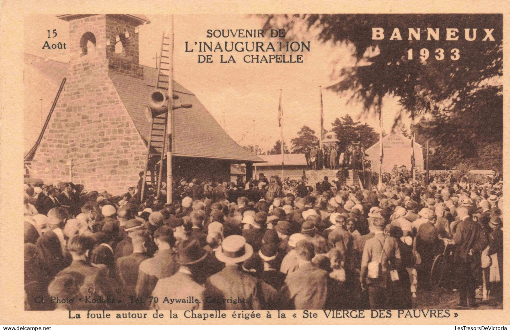 BELGIQUE - Banneux - Souvenir De L'Inauguration De La Chapelle 1933 - Animé - CARTE POSTALE ANCIENNE - Sprimont