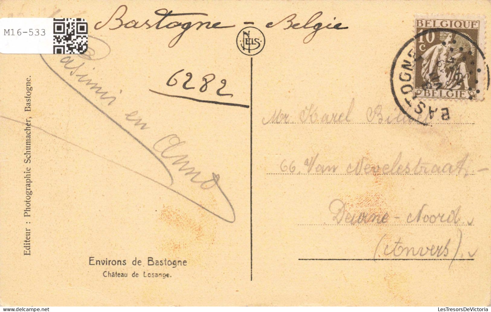 BELGIQUE - Bastogne - Château De Losange - Lac  - CARTE POSTALE ANCIENNE - Bastogne