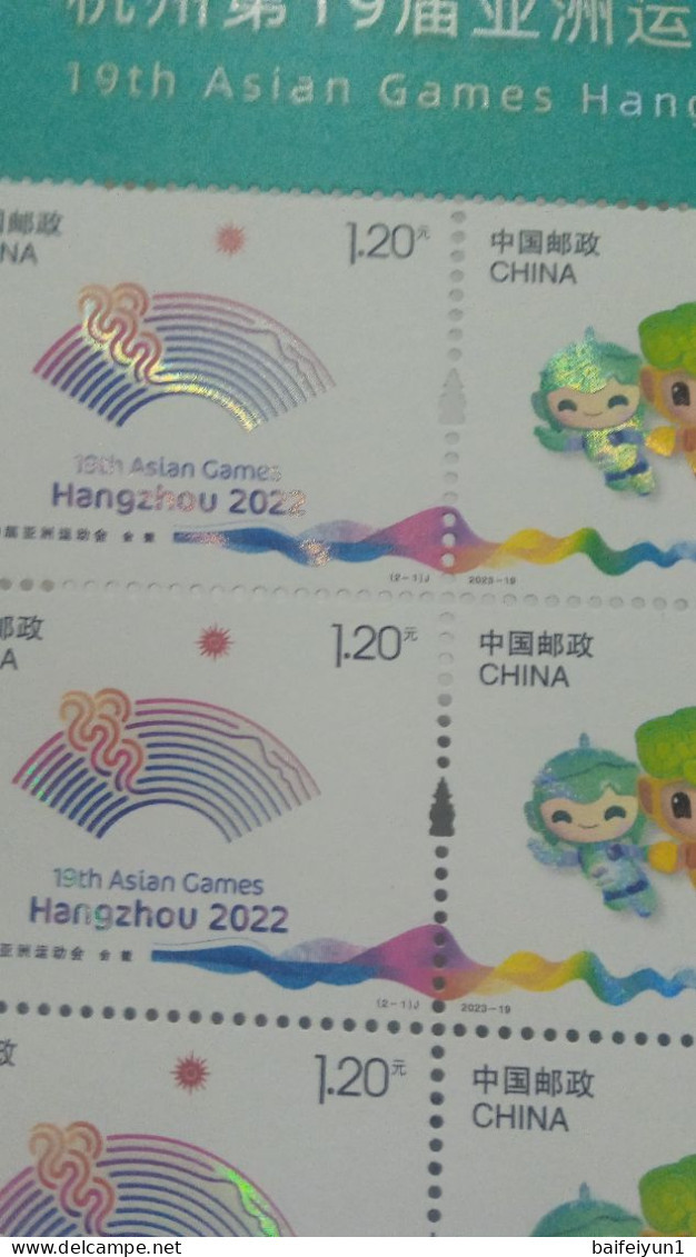 China 2023-19 The 19th Asia Game HangZhou 2022  Stamp Special  Sheetlet(Hologram) - Ologrammi