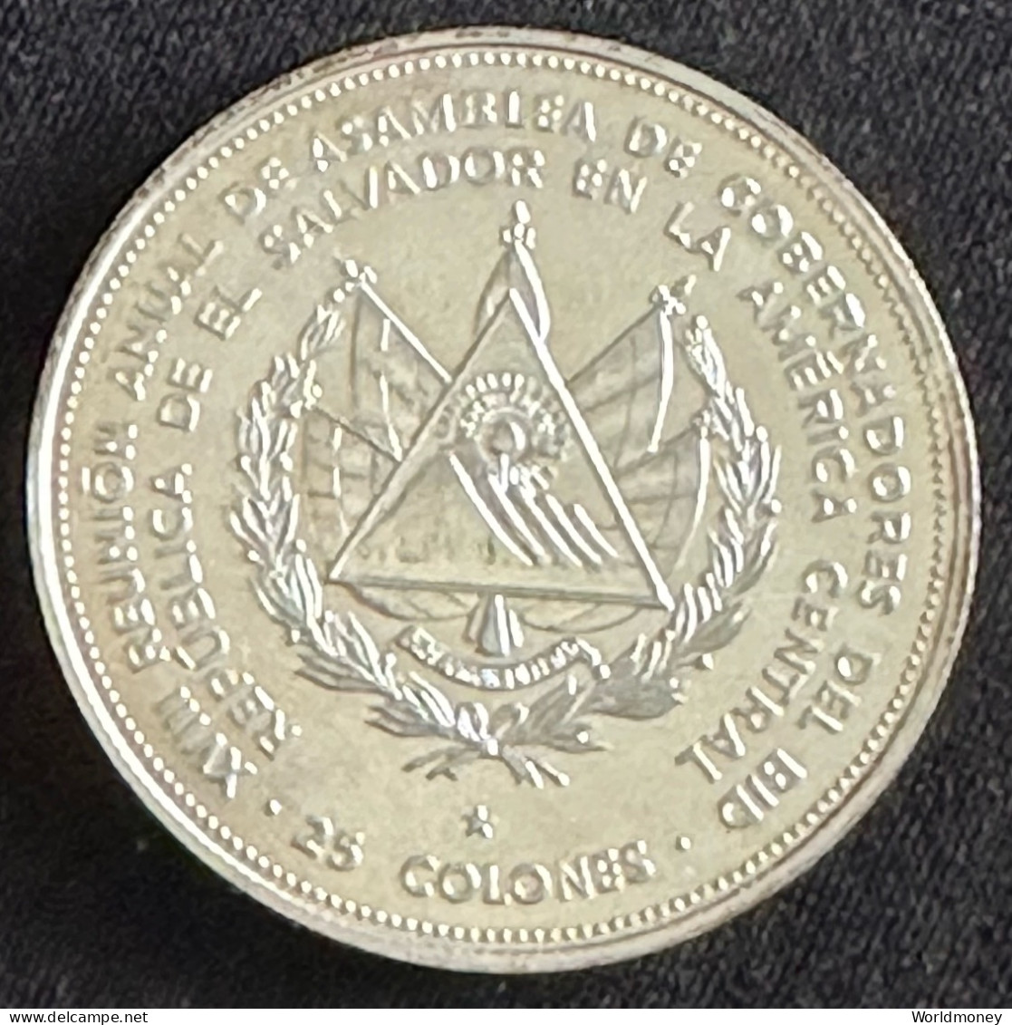 El Salvador 25 Colones 1977 (Silver) - El Salvador