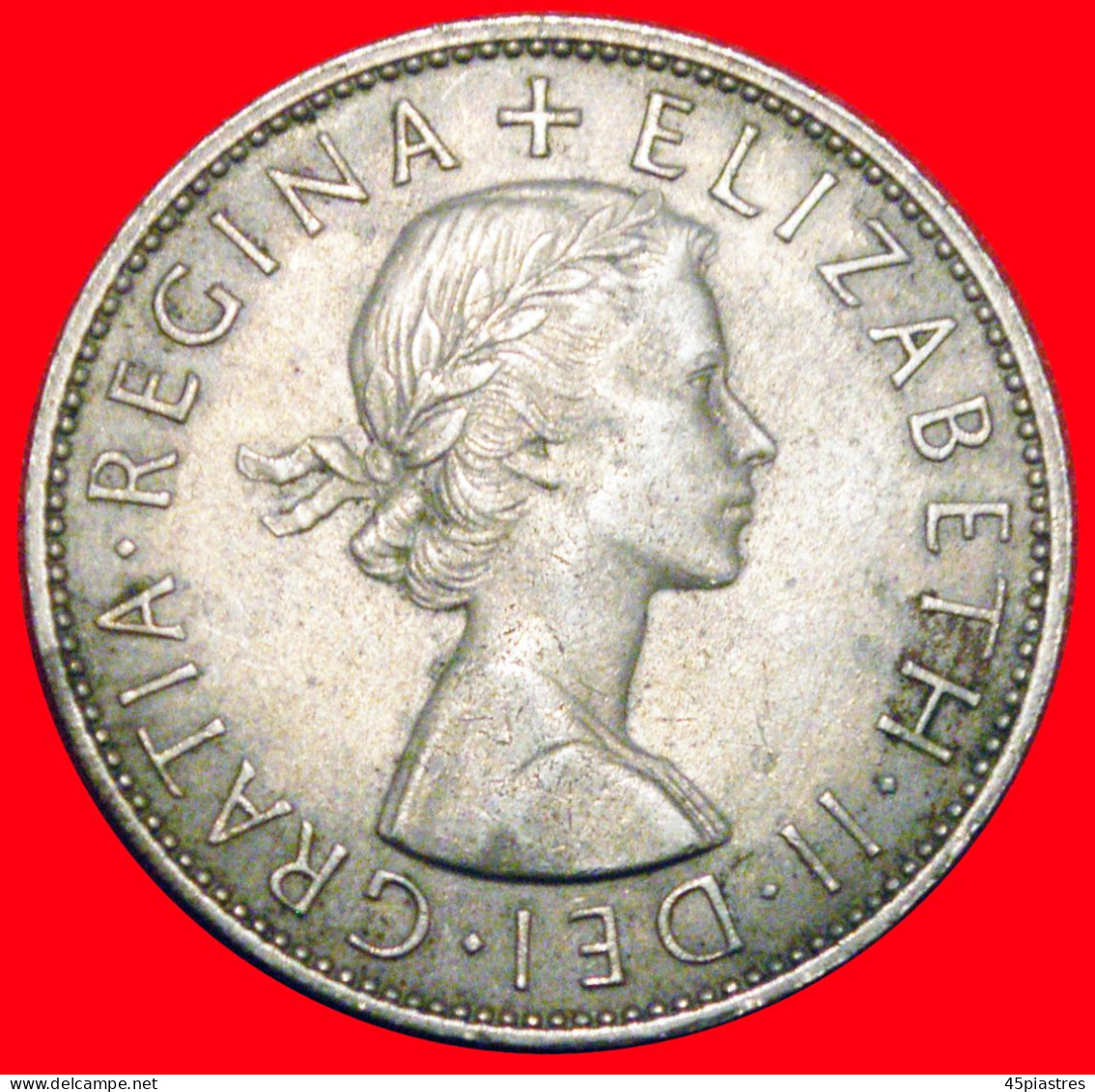 * COAT OF ARMS (1954-1970): GREAT BRITAIN  HALF CROWN 1967! ELIZABETH II (1953-2022)· LOW START · NO RESERVE! - K. 1/2 Crown