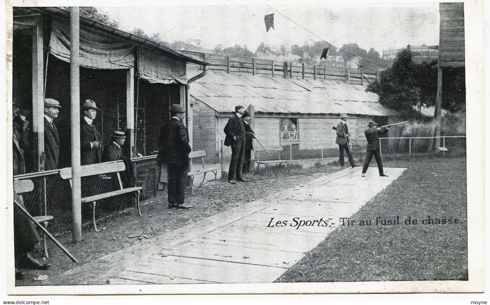 8869 - Sport - TIR AU FUSIL DE CHASSE  (vers 1910) - PRECURSEUR DU TIR AU PIGEON - Pub. Chicorée Au Dos - LILLE C.BERIOT - Waffenschiessen