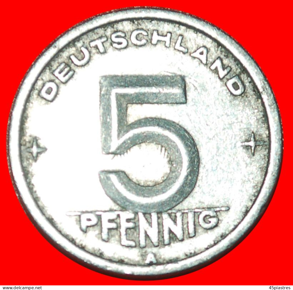 * WHEAT EAR AND COG (1948-1950): COMMUNIST GERMANY  5 PFENNIG 1949A! · LOW START · NO RESERVE! - 5 Pfennig