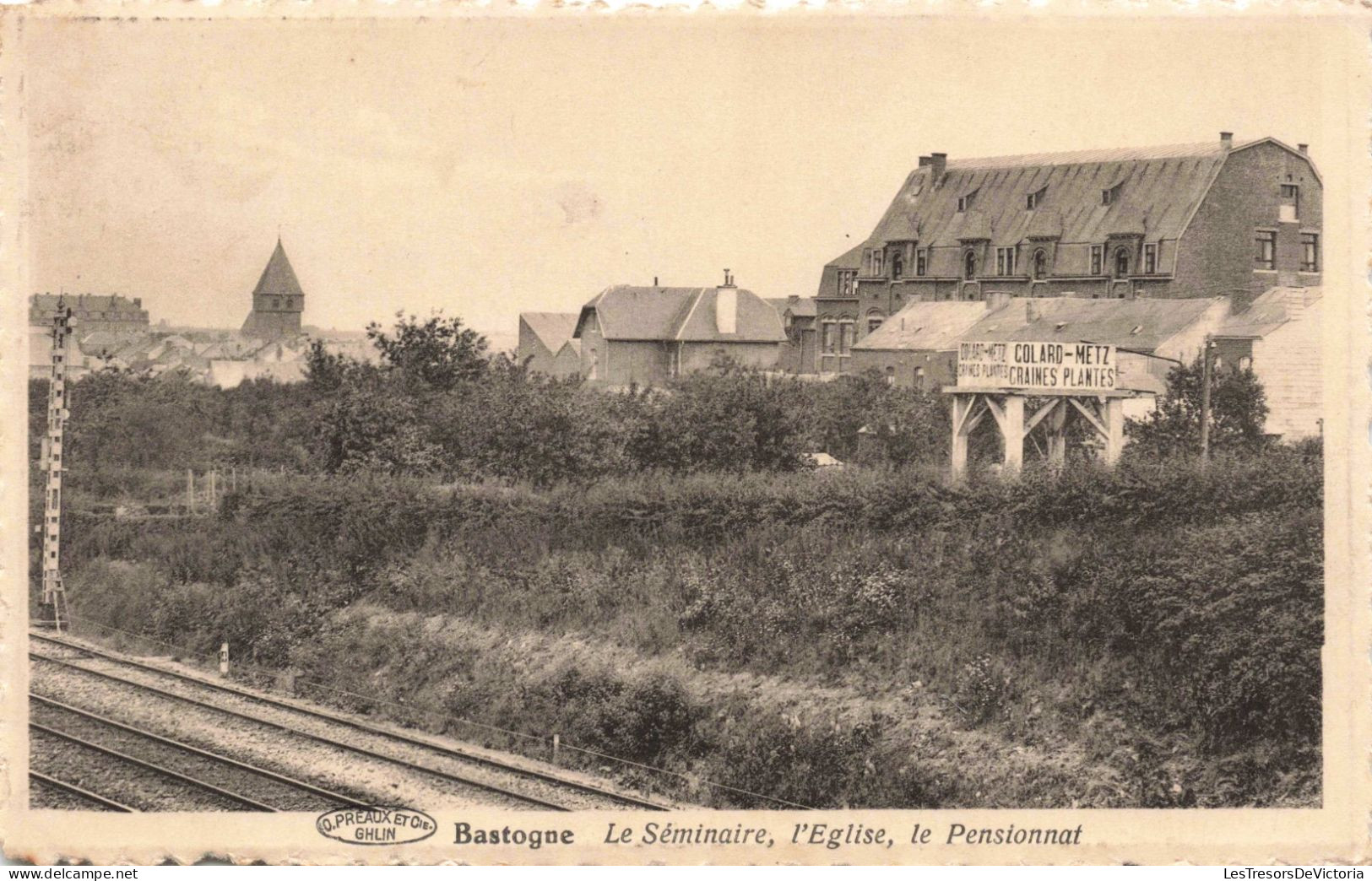 BELGIQUE - Bastogne - Le Séminaire, L'Eglise, Le Pensionnat - CARTE POSTALE ANCIENNE - Bastenaken