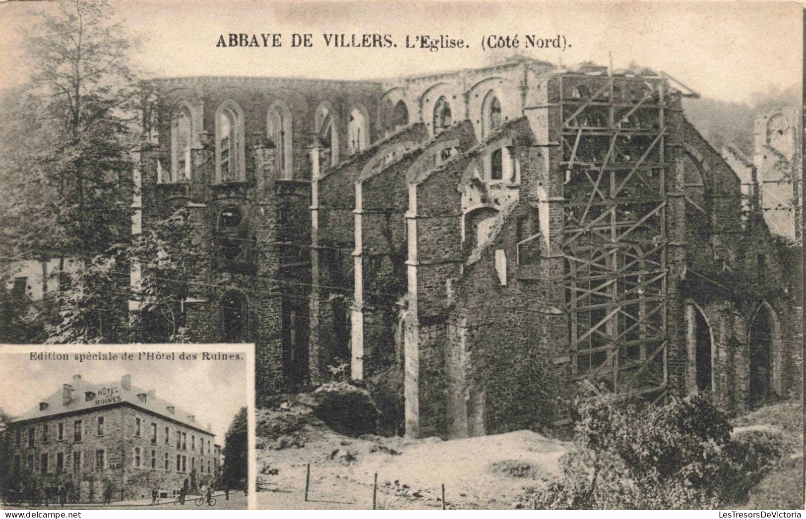 BELGIQUE - Abbaye De Villers - L'église - Côté Nord - Carte Postale Ancienne - Villers-la-Ville