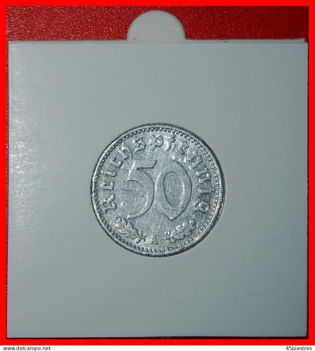 * SWASTIKA 1939-1944: GERMANY  50 PFENNIGS 1943A! THIRD REICH 1933-1945! IN HOLDER! · LOW START · NO RESERVE! - 50 Reichspfennig