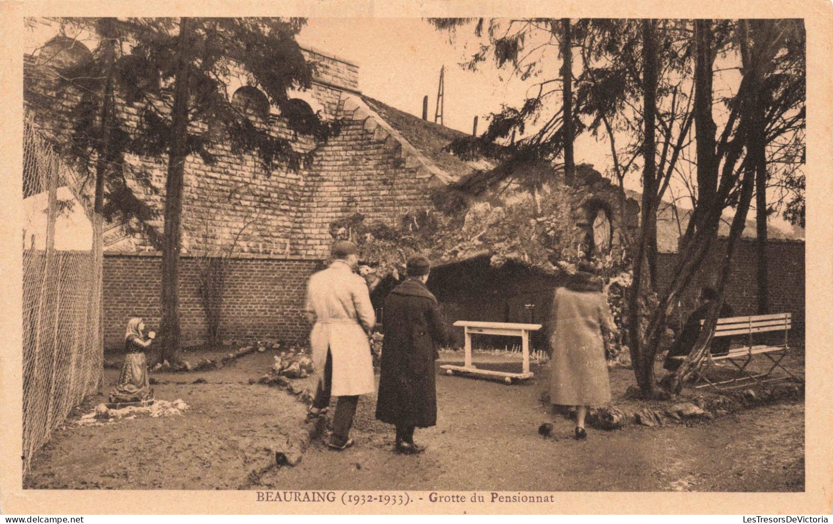 BELGIQUE - Beauraing (1932-1933) - Grotte Du Pensionnat - Carte Postale Ancienne - Beauraing