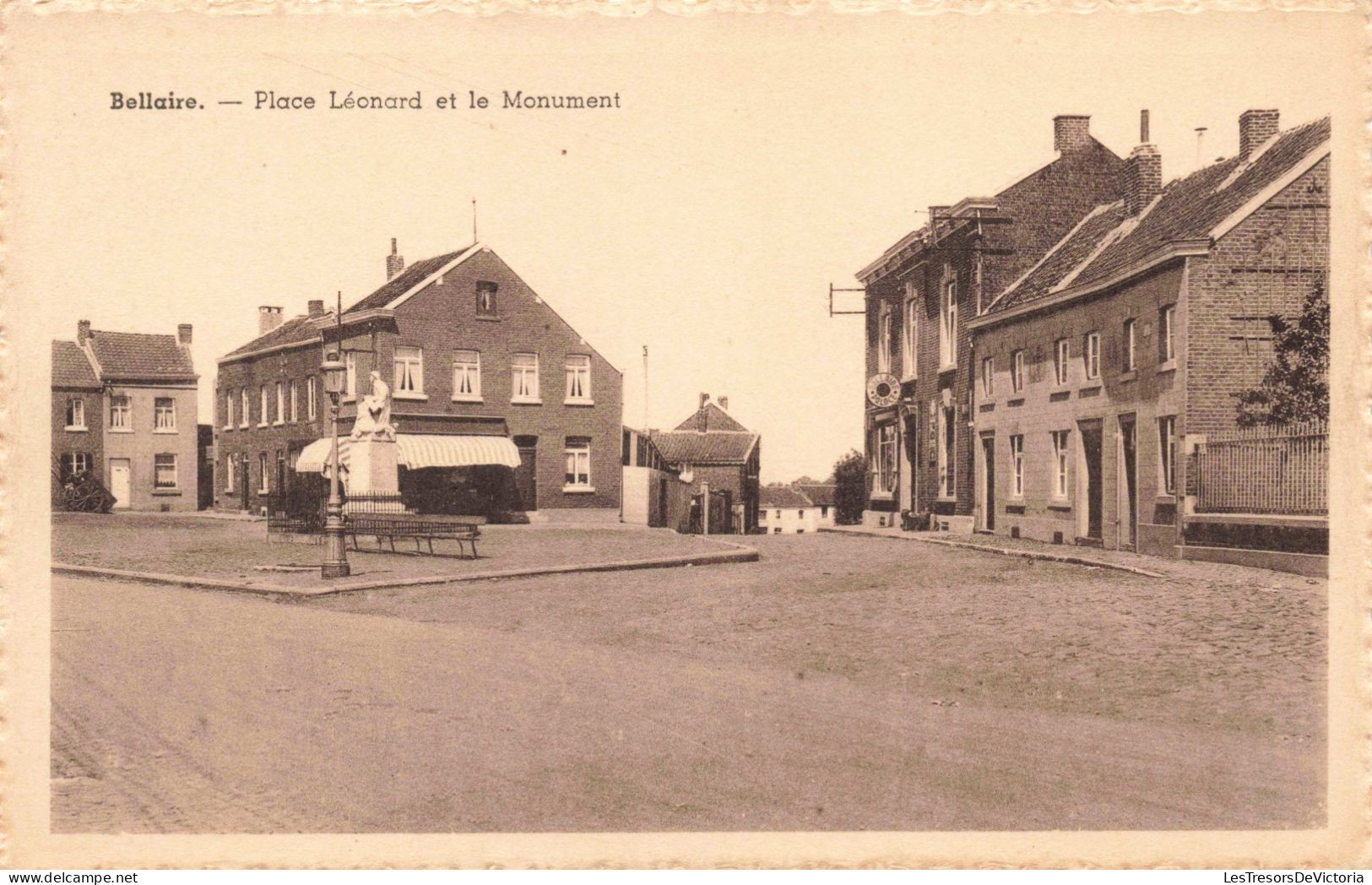 BELGIQUE - Bellaire - Place Léonard Et Le Monument - Carte Postale Ancienne - Beyne-Heusay