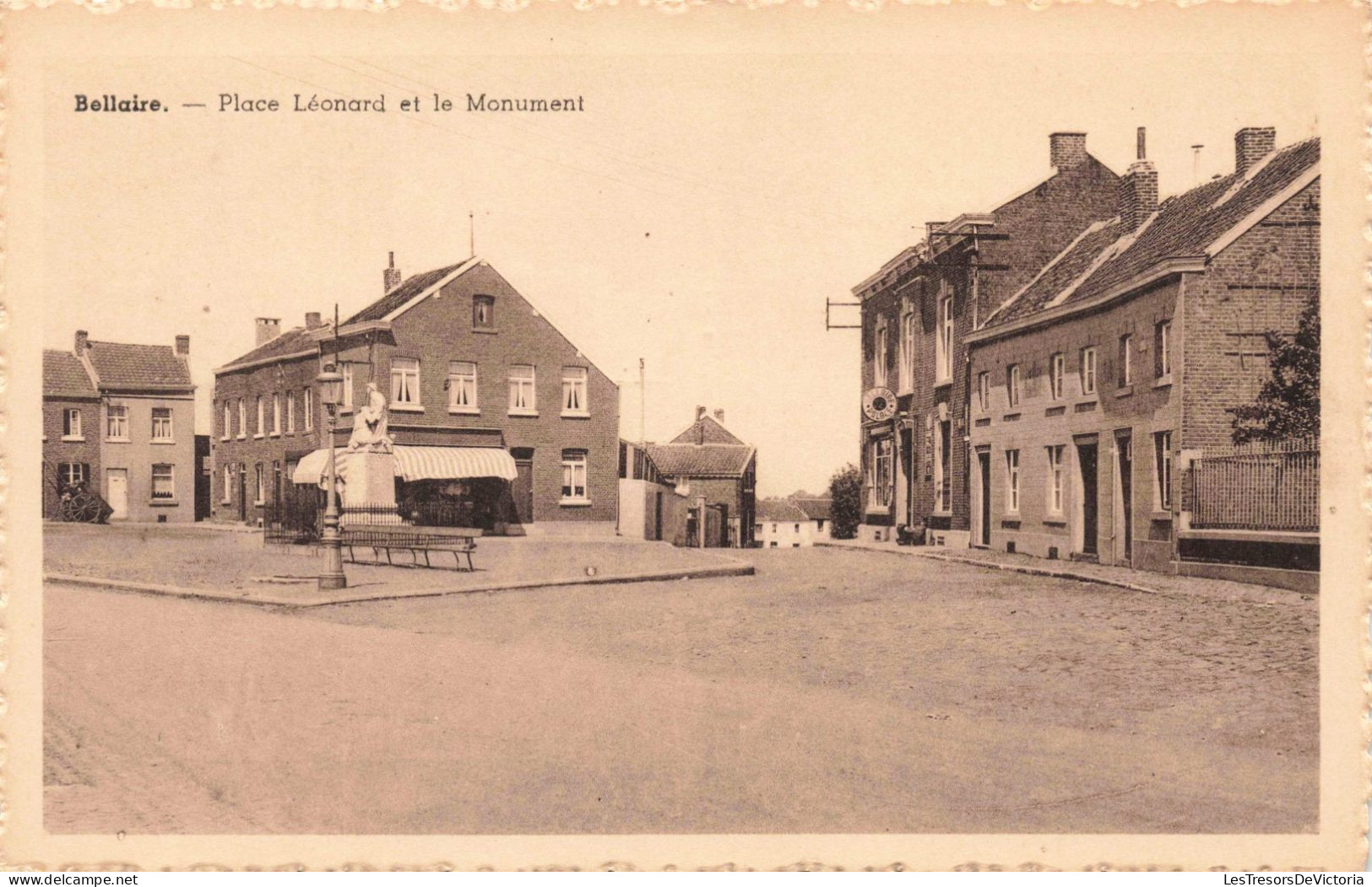 BELGIQUE - Bellaire - Place Léonard Et Le Monument - Carte Postale Ancienne - Beyne-Heusay