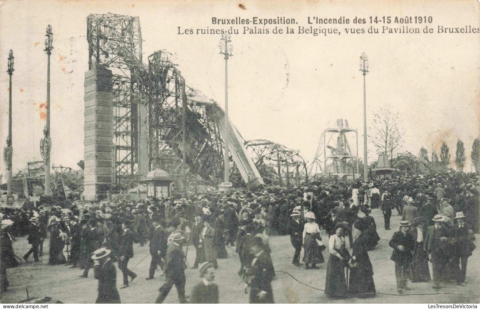 BELGIQUE - Bruxelles - Les Ruines Du Palais De La Belgique - Animé - Carte Postale Ancienne - Mostre Universali