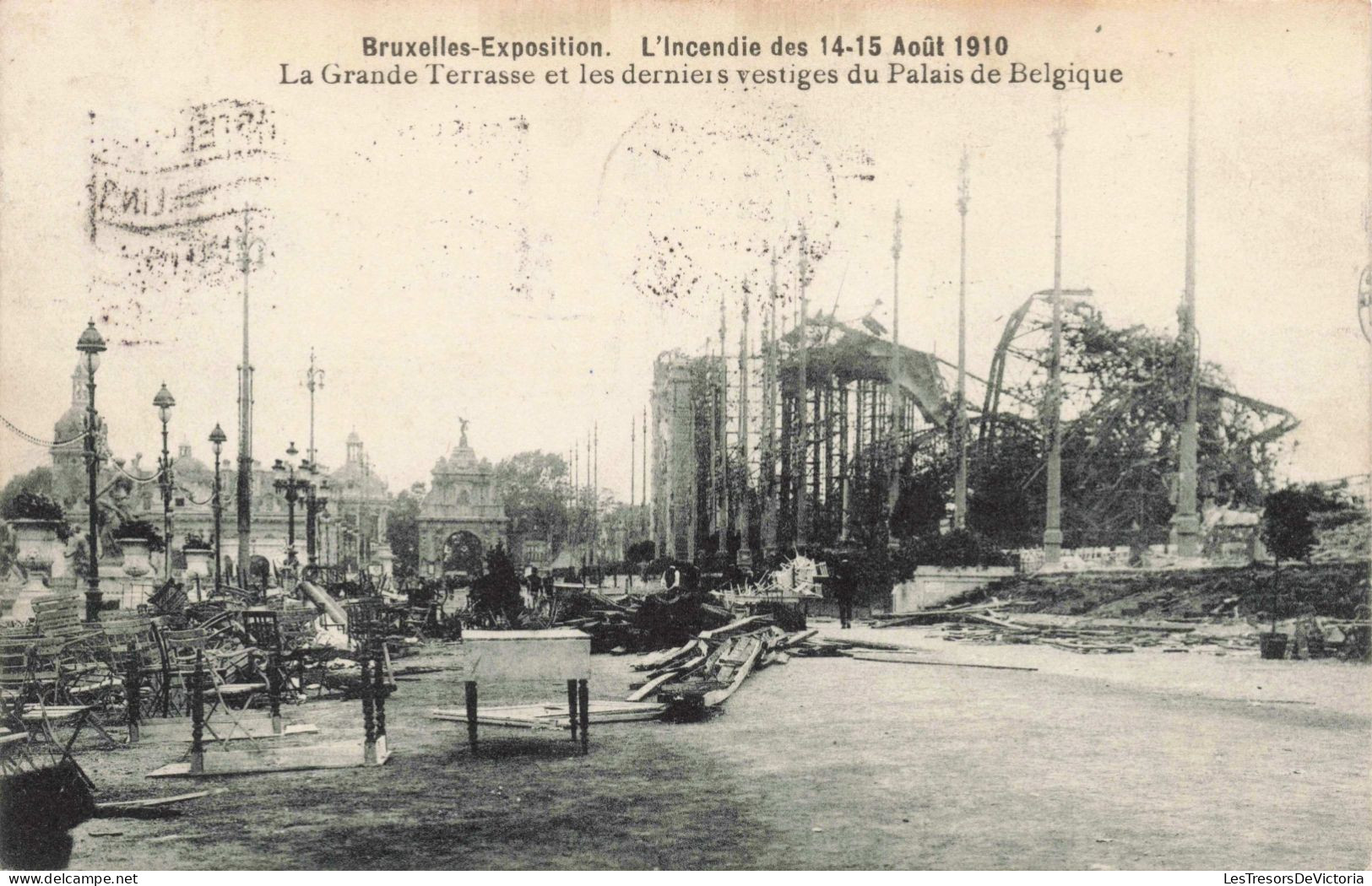 BELGIQUE - Bruxelles - La Grande Terrasse Et Les Dernies Vestiges Du Palais De Belgique - Carte Postale Ancienne - Wereldtentoonstellingen