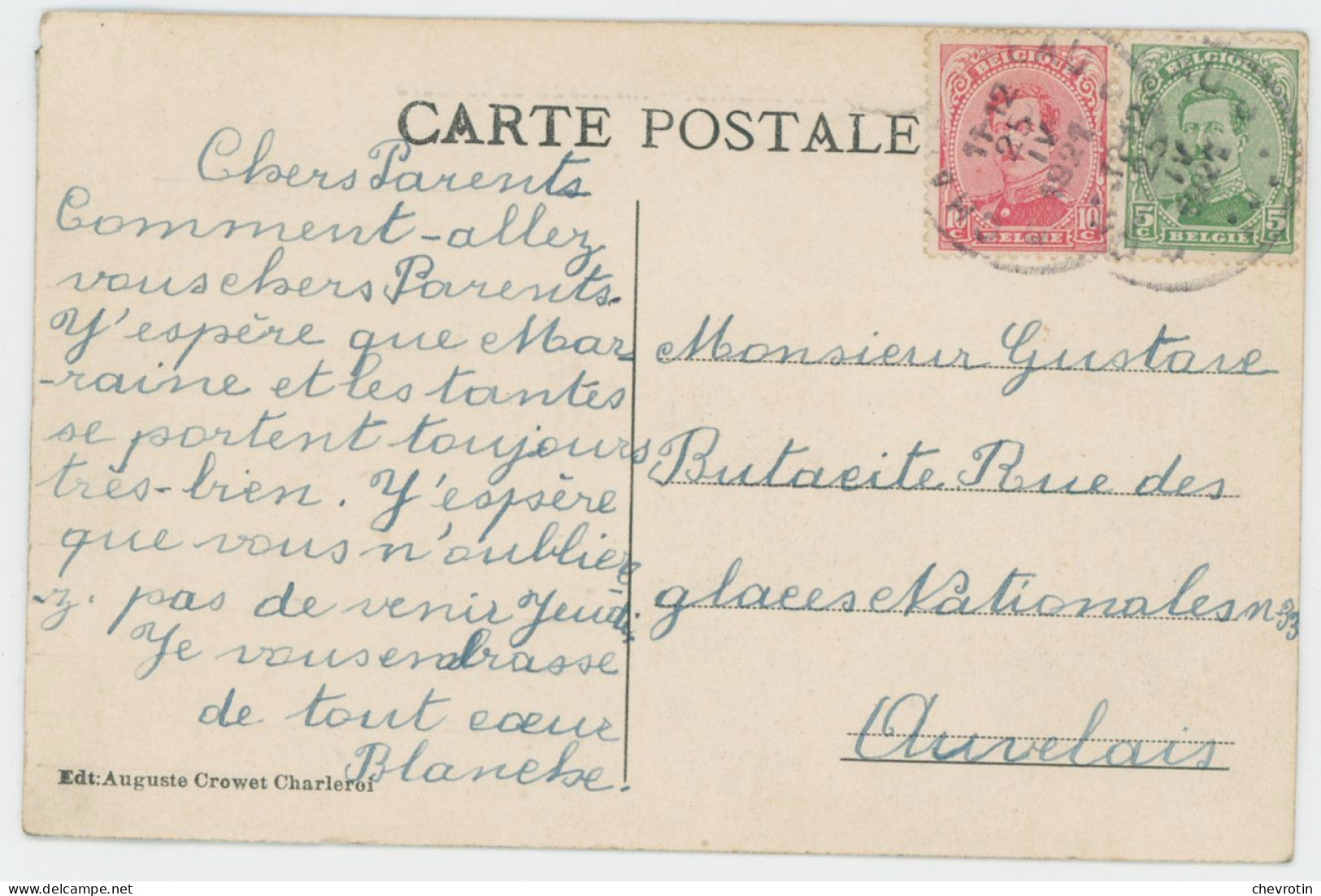 Deux Cartes Postales. Auvelais Intérieur De La Gare. Même Photo, Mais éditeurs Différents - Sambreville