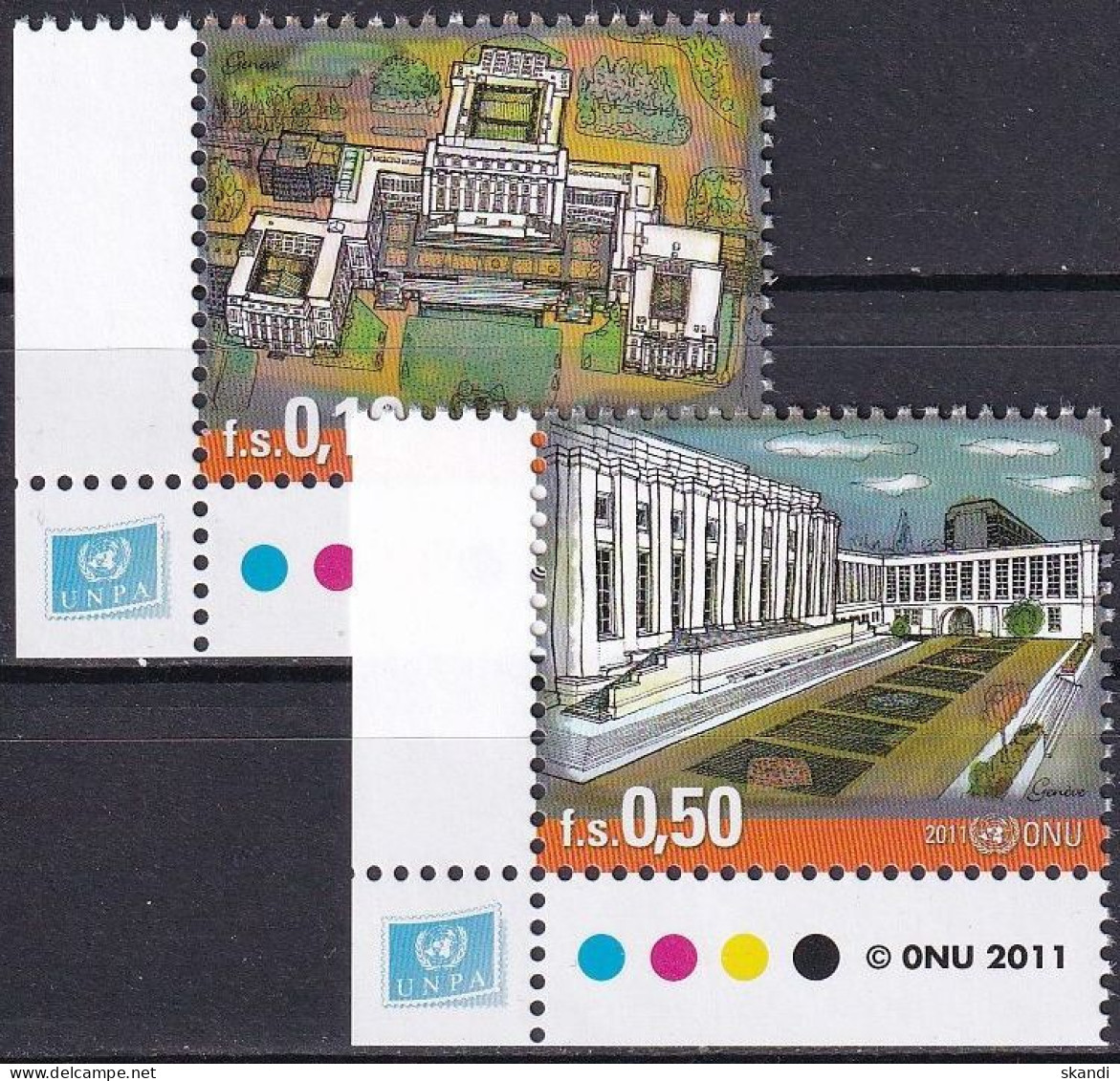 UNO GENF 2011 Mi-Nr. 741/42 Eckrand ** MNH - Ungebraucht