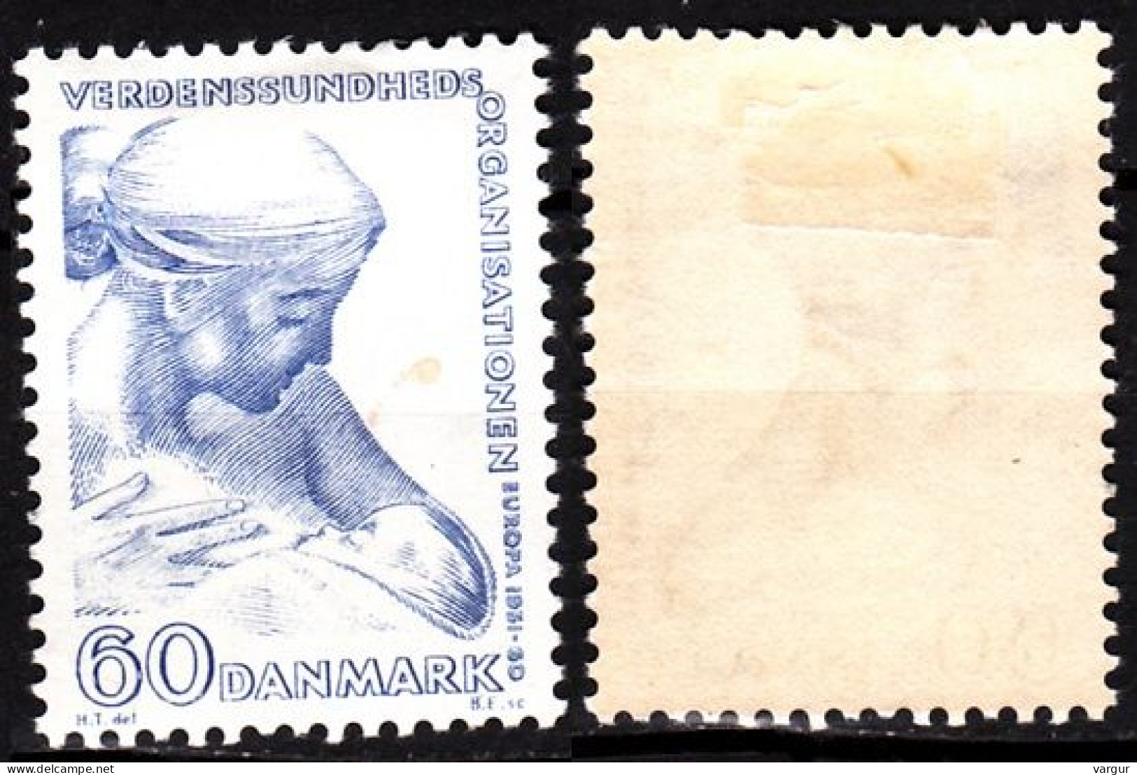 DENMARK 1960 WHO Regional Congress. Mother Feeding Baby. Single, MH - OMS