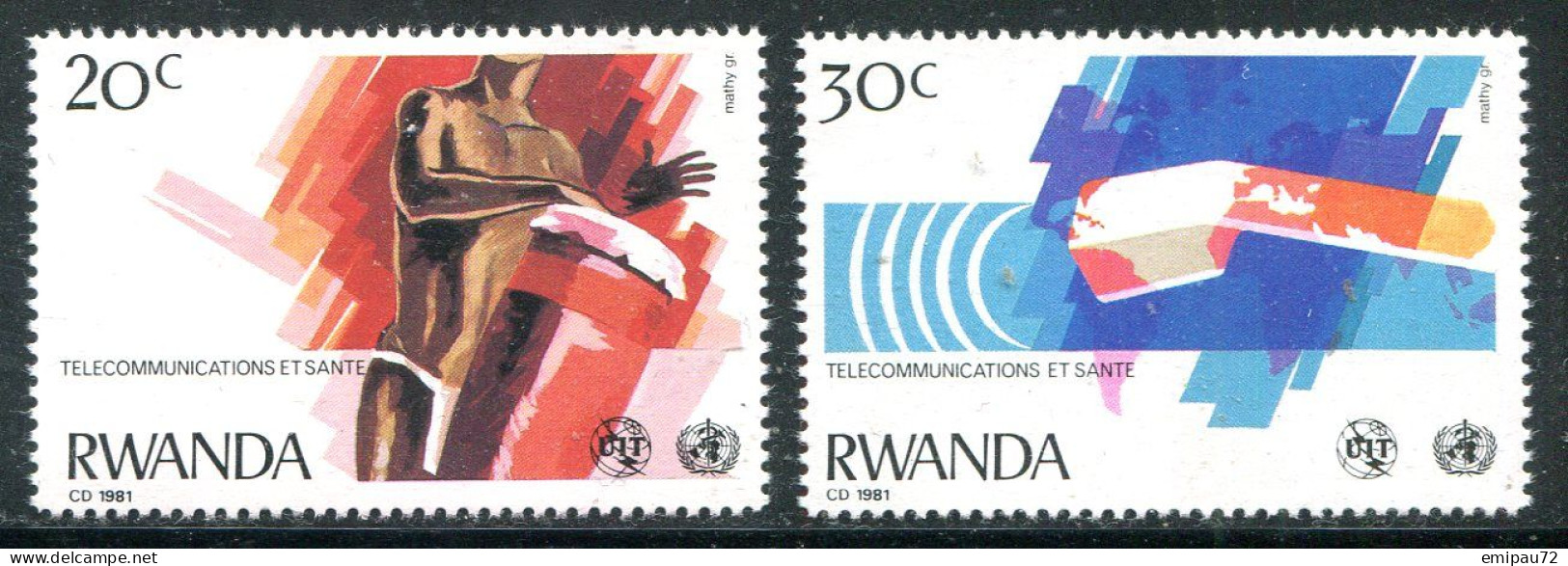 RWANDA- Y&T N°1008 Et 1009- Oblitérés - Oblitérés