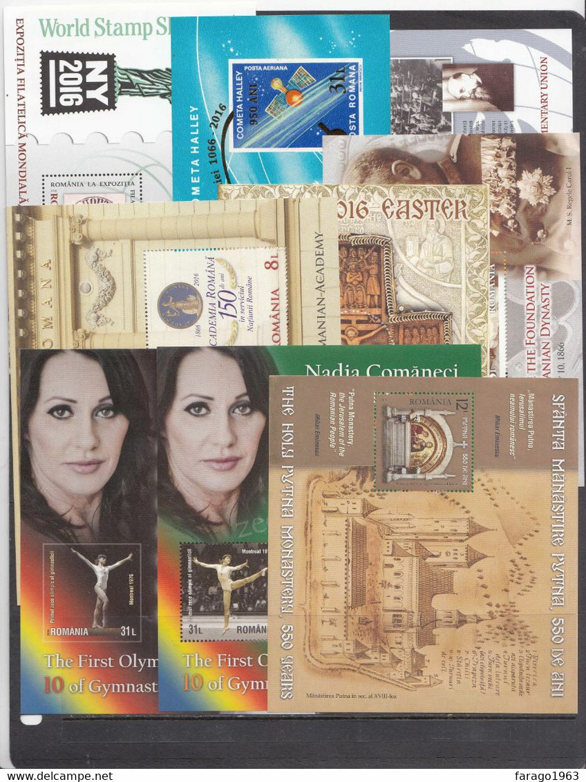 2016 Romania Collection Of  69 Different Stamps  + 15 Sheets MNH  @ 70% FACE VALUE - Volledig Jaar