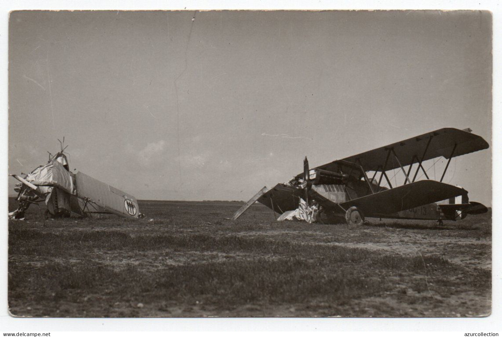 Biplans  Accidentés. Mention Accident De " Gortari " Au Verso. Carte Photo Non Située - Accidentes