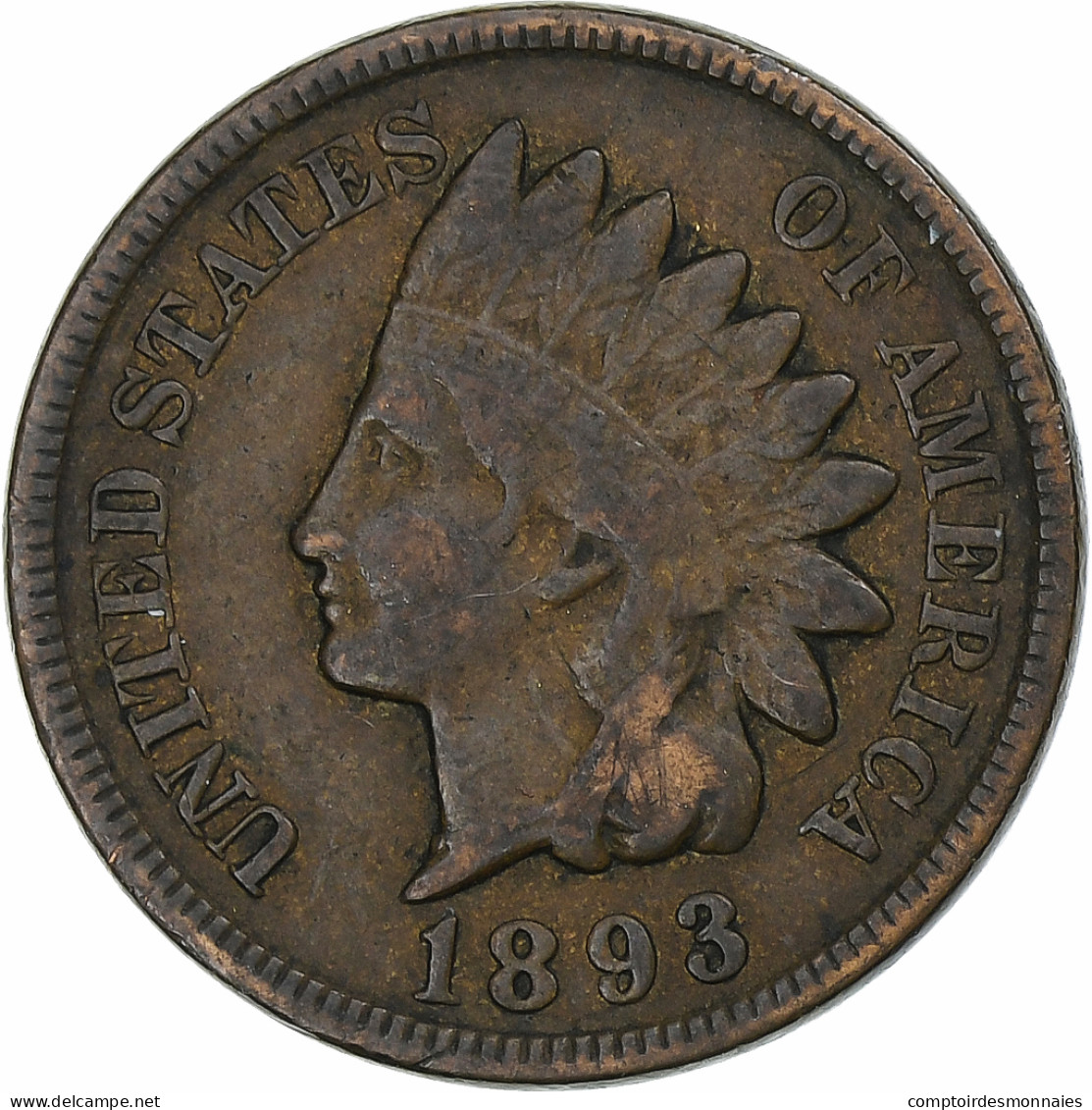 États-Unis, Indian Head, Cent, 1893, Philadelphie, TTB, Bronze, KM:90a - 1859-1909: Indian Head