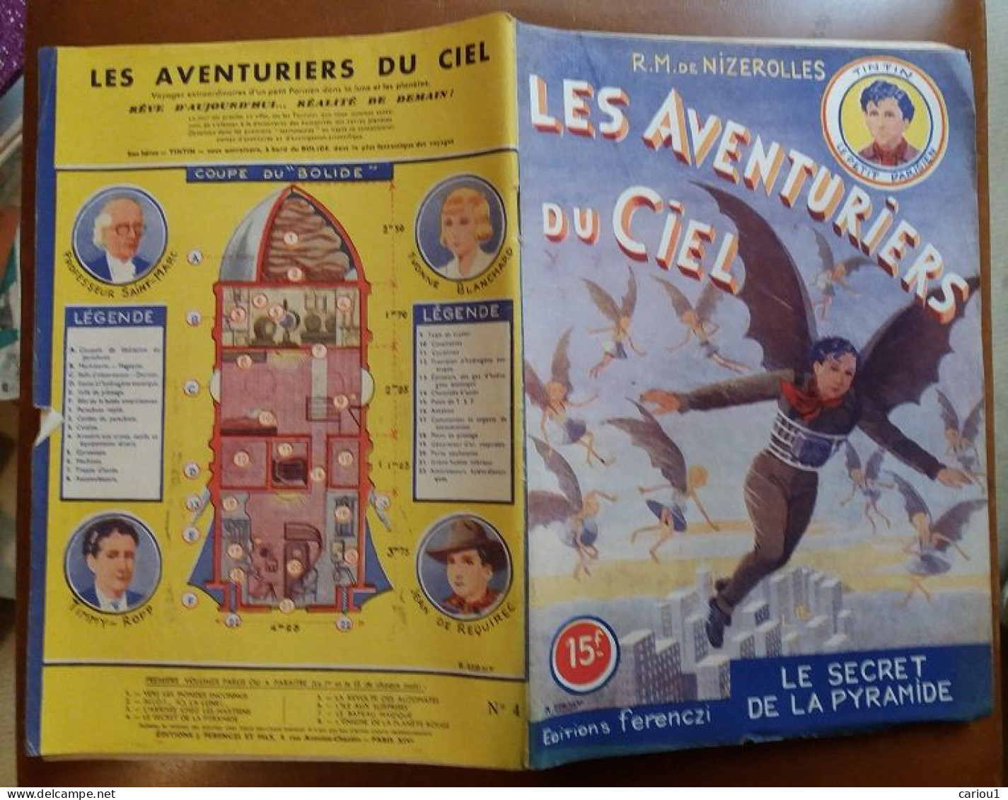 C1  Nizerolles LES AVENTURIERS DU CIEL # 4 Le Secret De La Pyramide 1950 SF  PORT INCLUS France - SF-Romane Vor 1950
