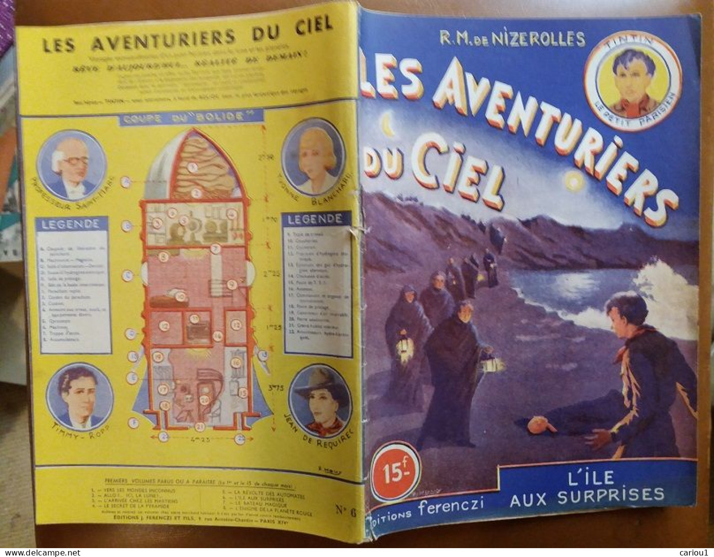 C1   Nizerolles LES AVENTURIERS DU CIEL # 6 L Ile Aux Surprises 1950 SF  PORT INCLUS France - Avant 1950