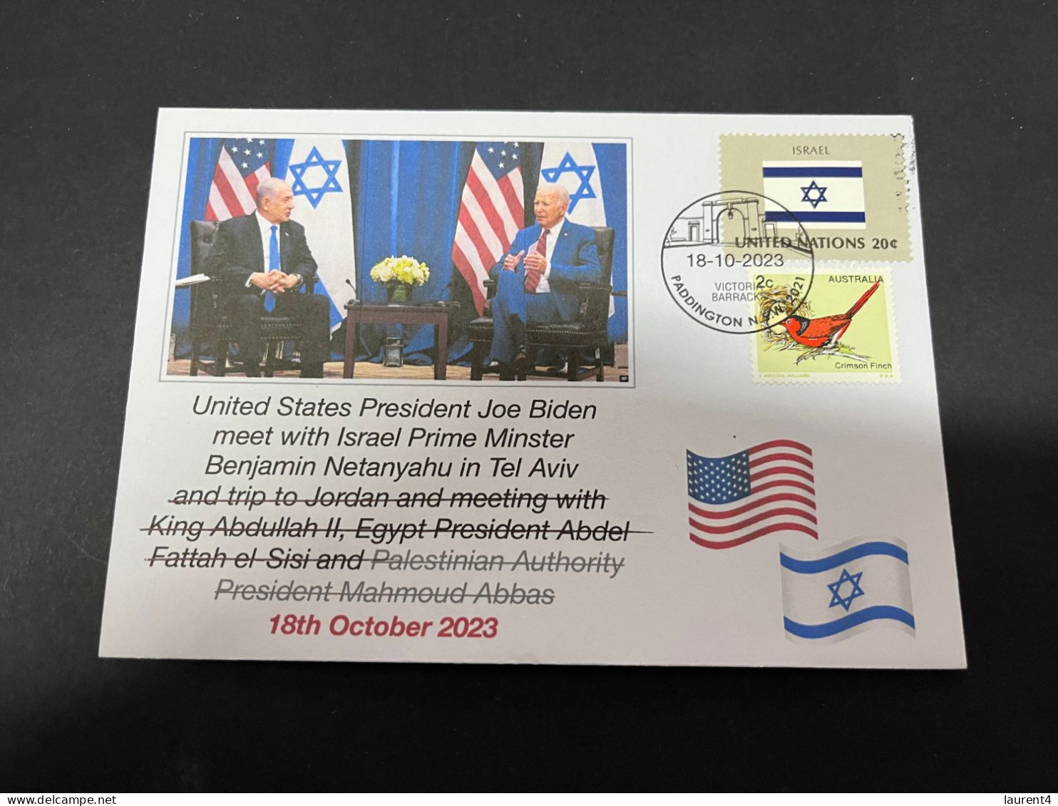 18-10-2023 (4 U 33) USA - President Biden Visit To Tel Aviv In Israel (during Gaza - Israel War) 18-10-2023 - Altri & Non Classificati