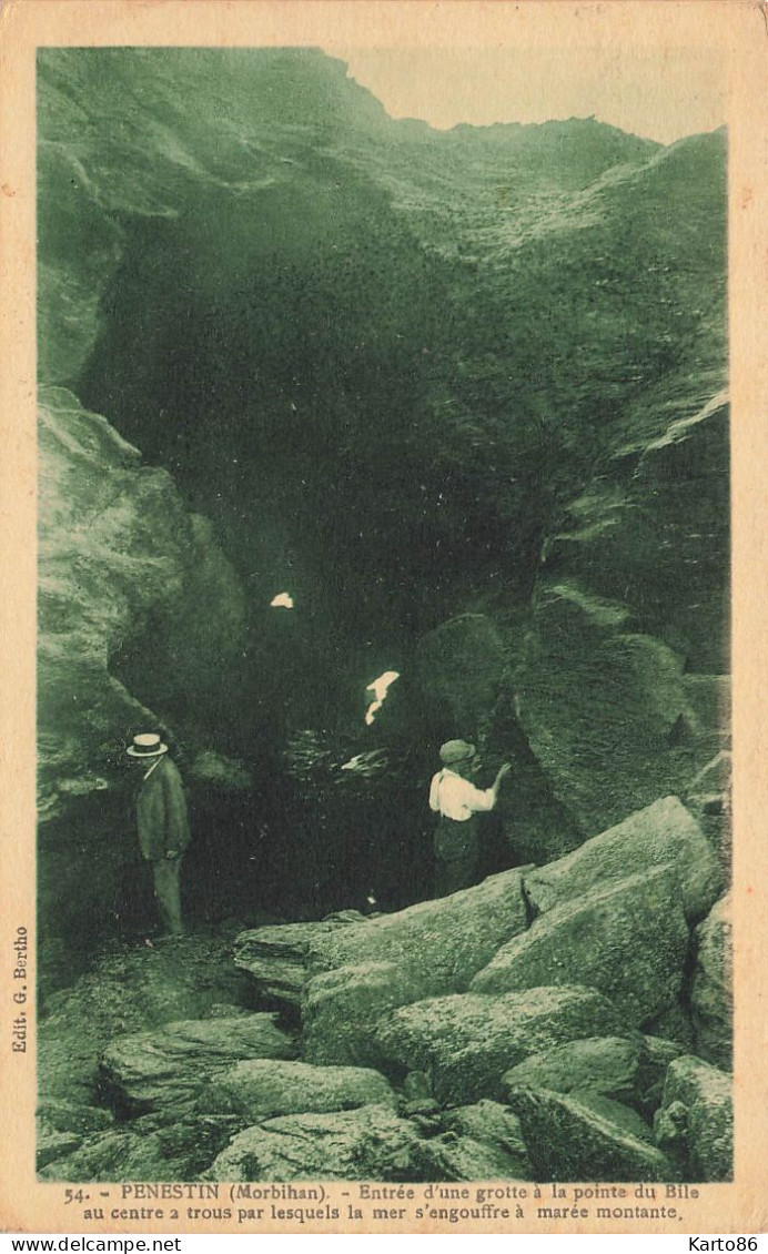 Pénestin * Entrée D'une Grotte à La Pointe Du Bile - Pénestin