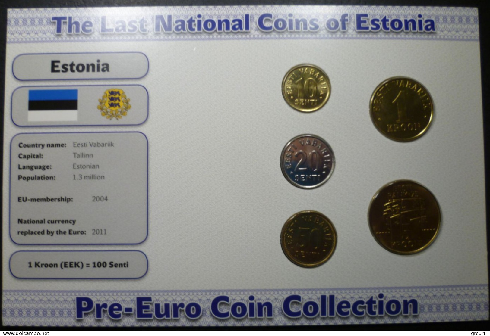 Estonia - Monetazione Pre-Euro - Anni Misti - 10, 20 E 50 Senti, 1 E 5 Krooni - Estonie