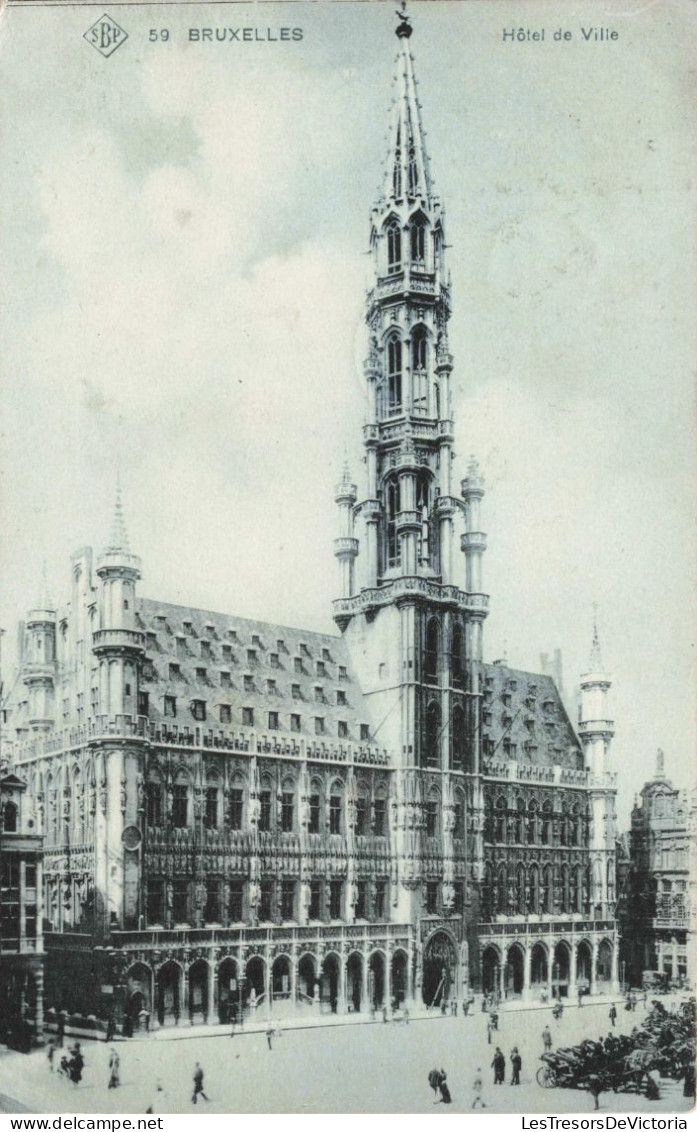 BELGIQUE - Bruxelles - Hôtel De Ville - Carte Postale Ancienne - Monumenten, Gebouwen